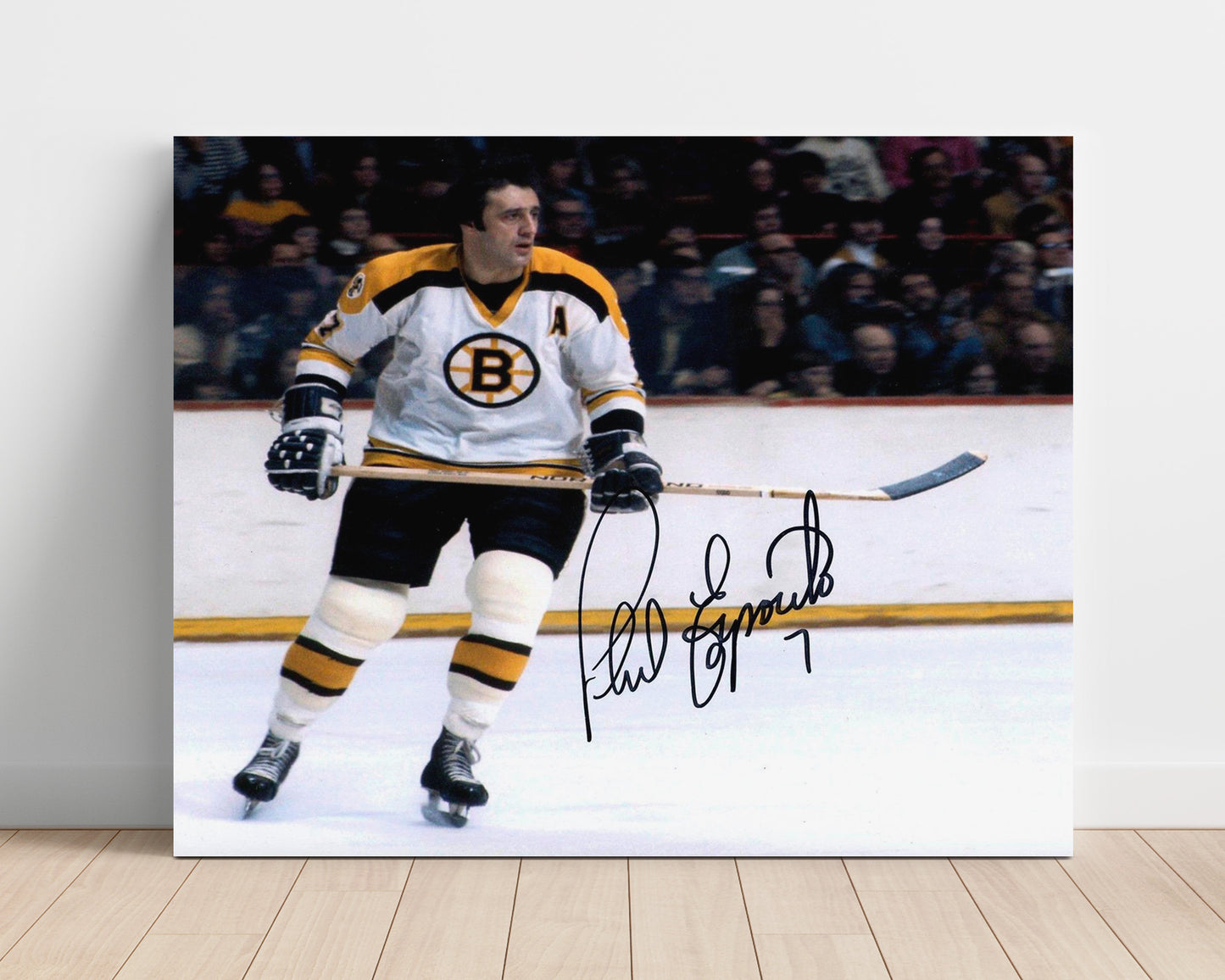 Phil Esposito - Boston Hockey Skating Action Hockey Wall Art - hockey wall art print