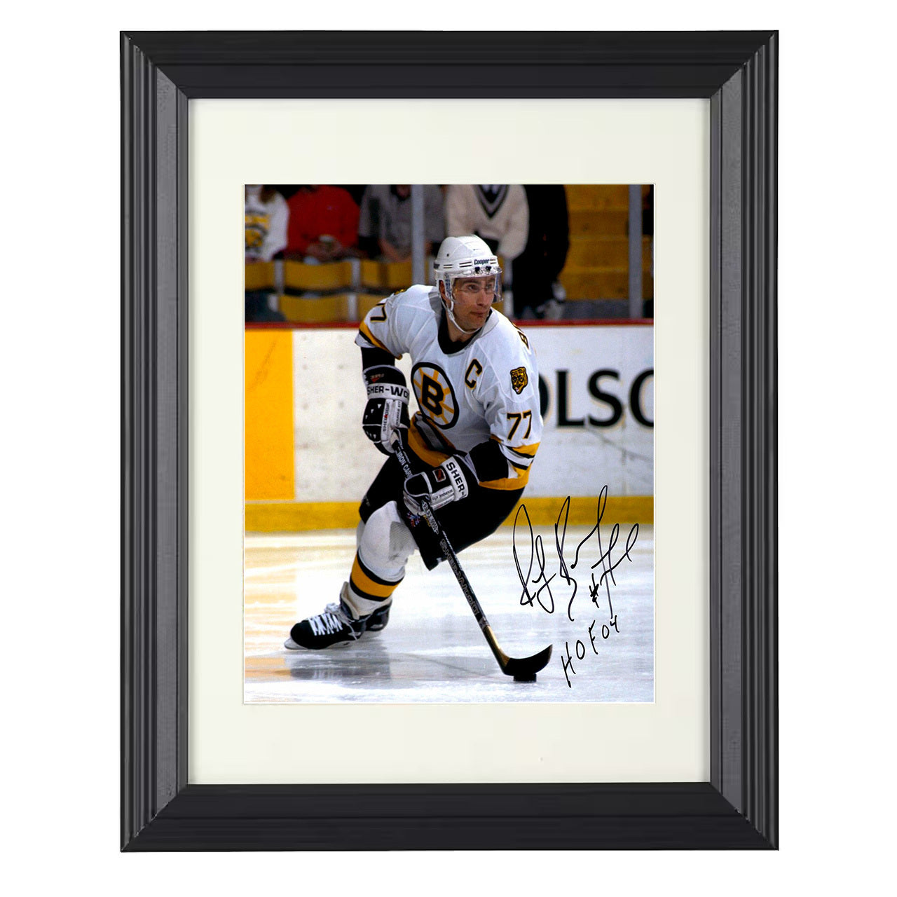 Ray Bourque – Boston Captain Blue Line Control 8x10 matted black framed hockey wall art