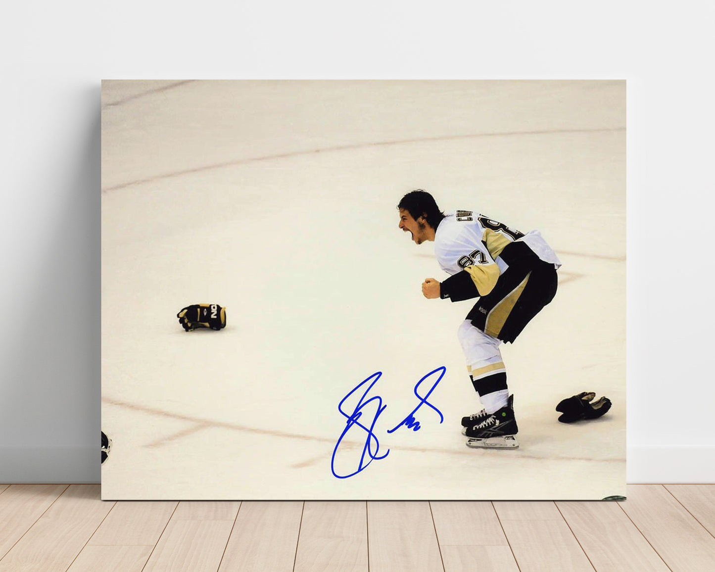 Sidney Crosby - Canada Hockey Olympic Golden Goal Celebration Hockey Wall Art - hockey wall art print