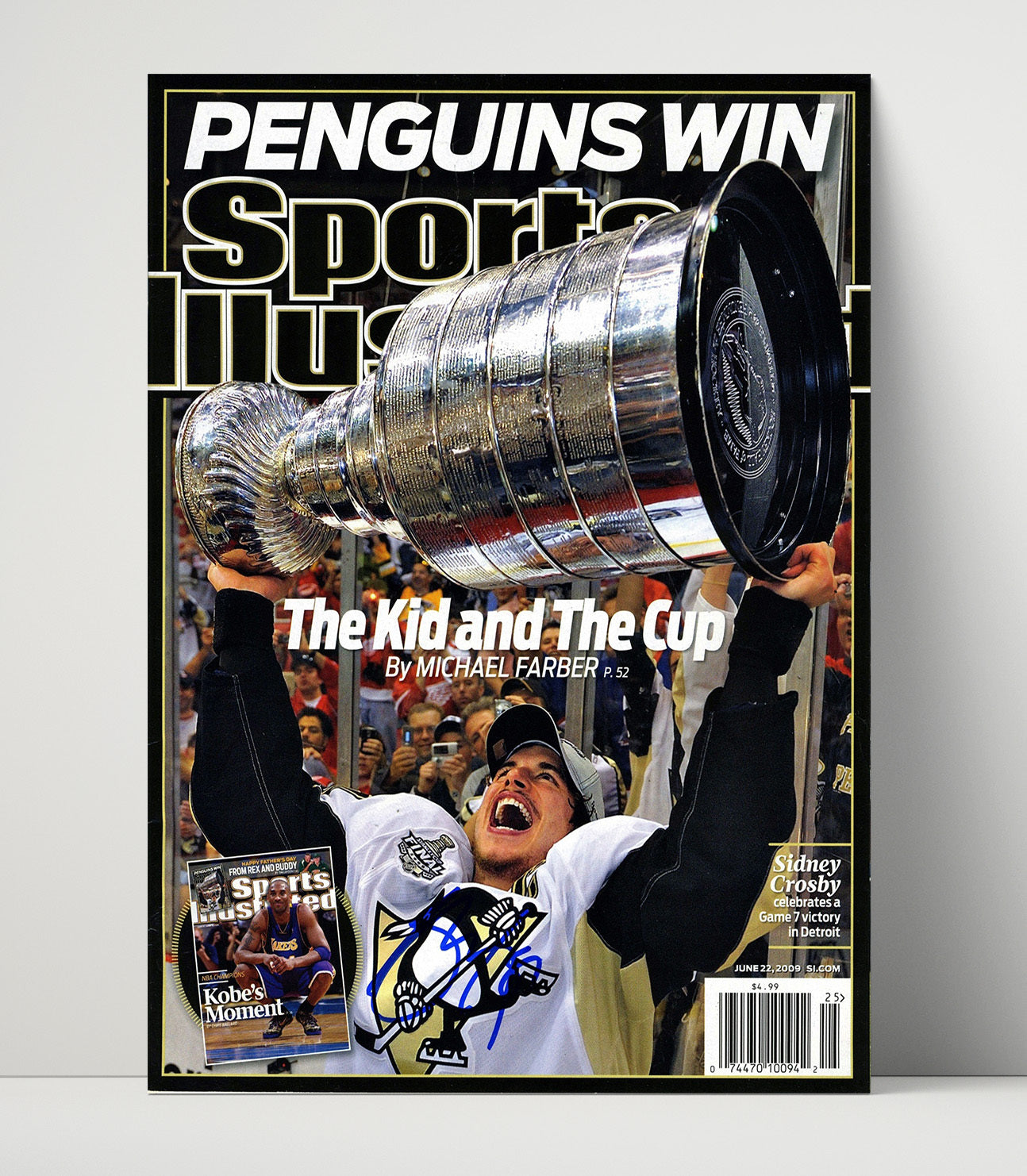 Sidney Crosby - Pittsburgh Hockey 2009 Si Cover Kid and the Cup Hockey Wall Art - hockey wall art print