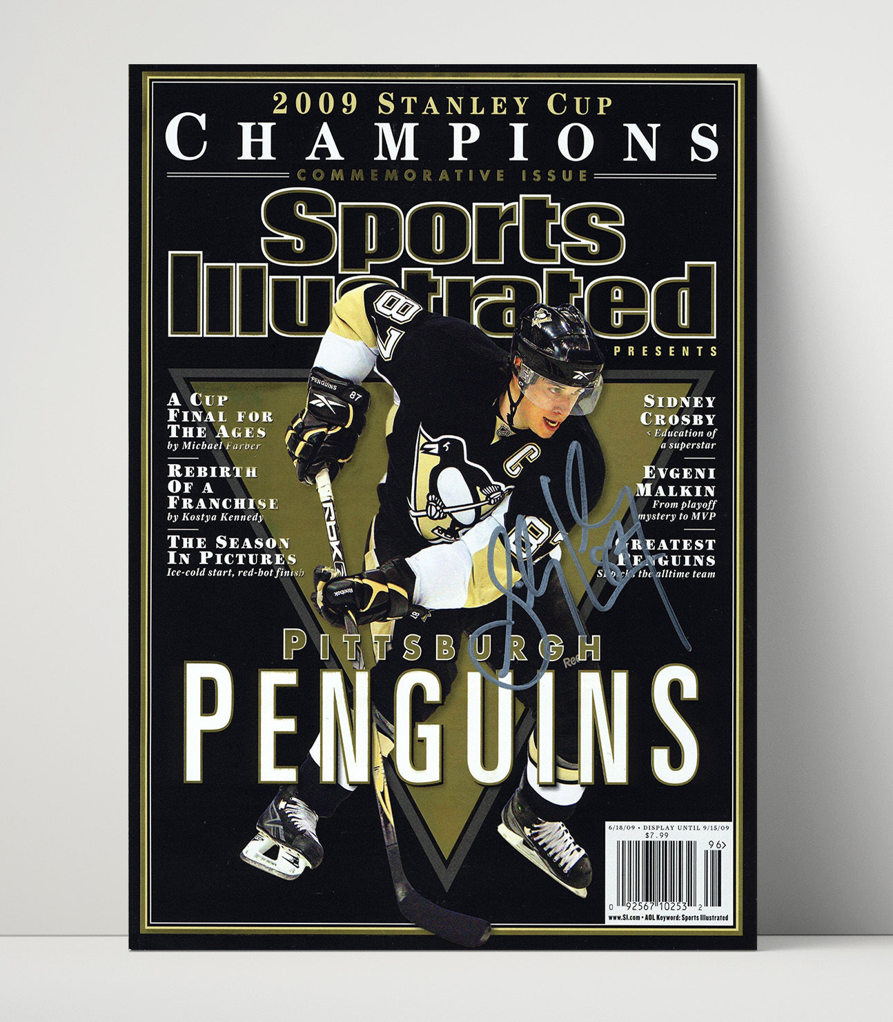 Sidney Crosby - Pittsburgh Hockey 2009 Si Stanley Cup Champions Commemorative Cover Hockey Wall Art - hockey wall art print