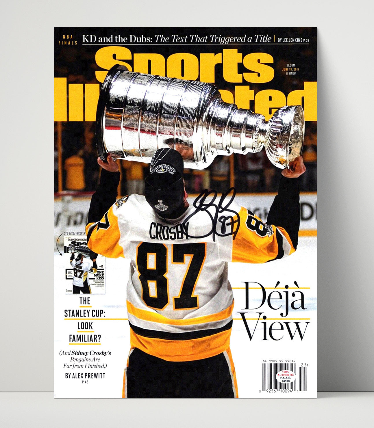 Sidney Crosby - Pittsburgh Hockey 2017 Si Stanley Cup Deja View Cover Hockey Wall Art - hockey wall art print