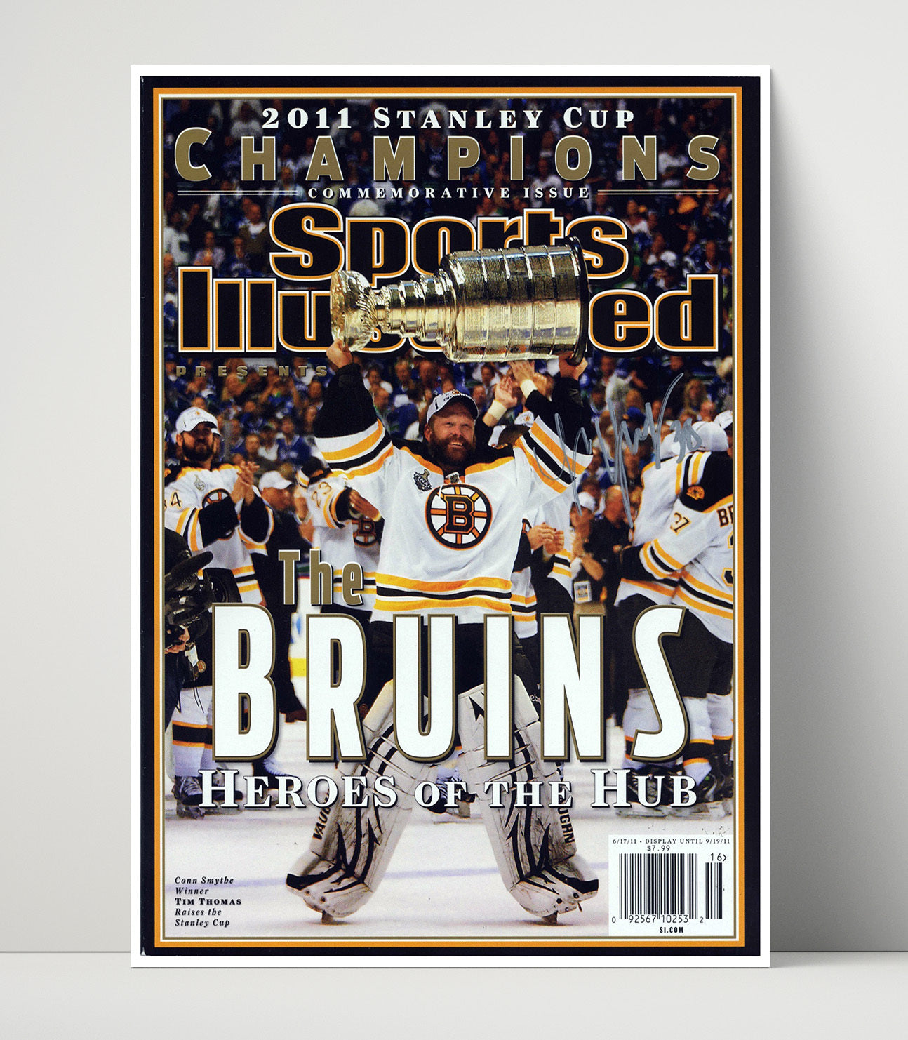 Tim Thomas - Boston Hockey 2011 Si Stanley Cup Conn Smythe Celebration Hockey Wall Art - hockey wall art print