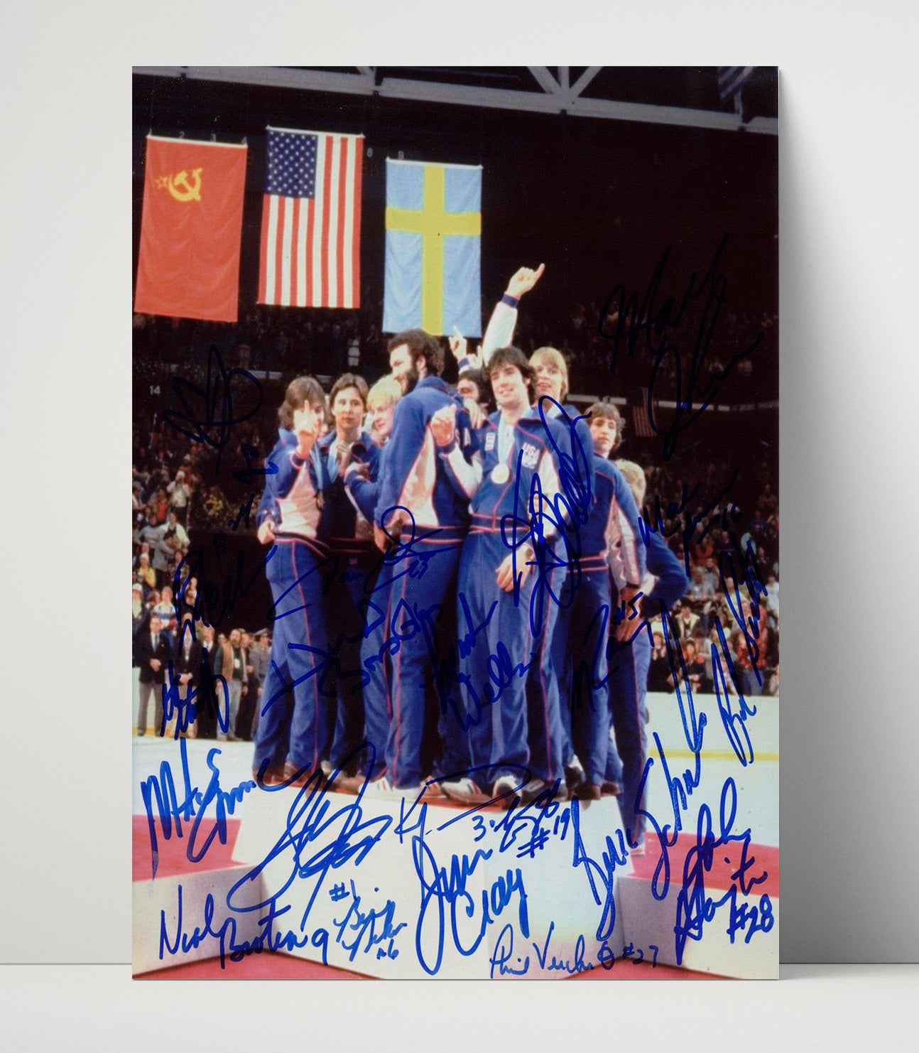 USA Hockey Team - Olympic Gold Medal Celebration 1980 Si Cover Hockey Wall Art - hockey wall art print