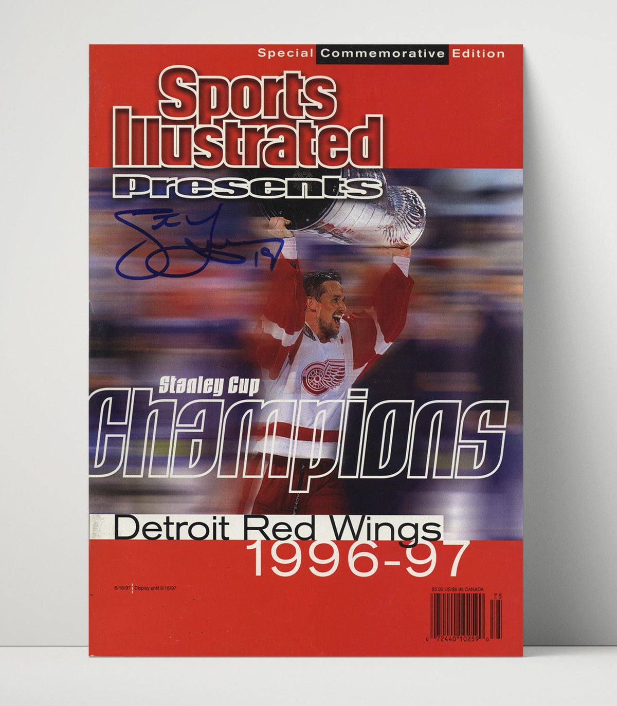 Steve Yzerman – Detroit Stanley Cup 1996 SI unframed semi-gloss poster print