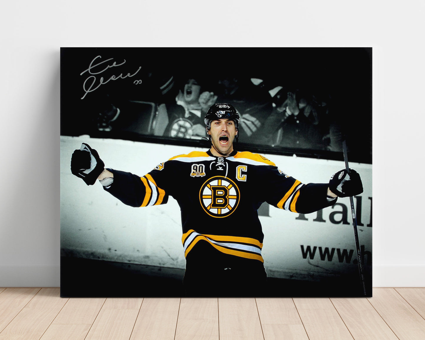 Zdeno Chara - Boston Hockey Captain Goal Celebration Hockey Wall Art - hockey wall art print