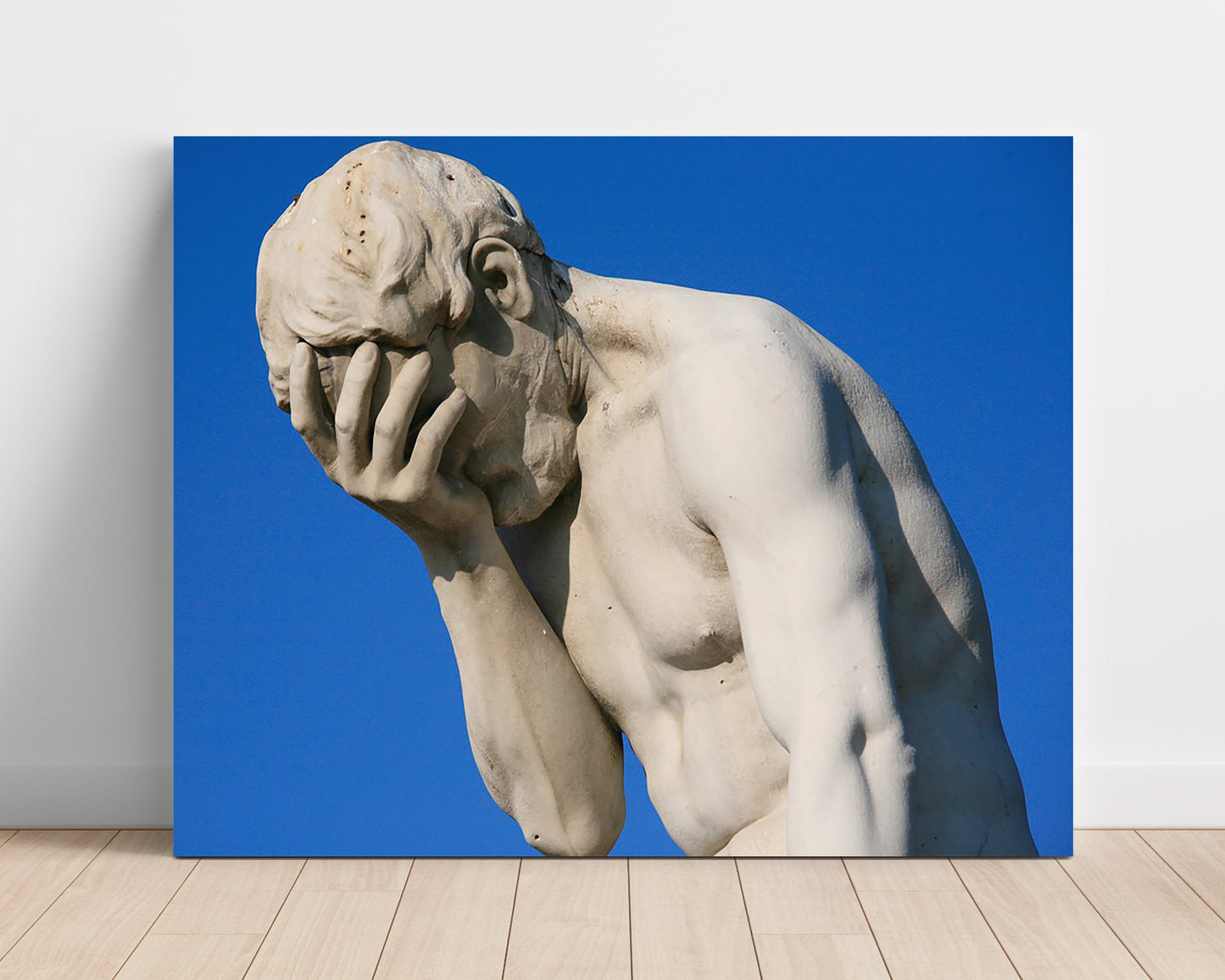 Facepalm Statue Eternal Disappointment Funny Quote Wall Art 16x20 Unframed Print wall art print – humor decor