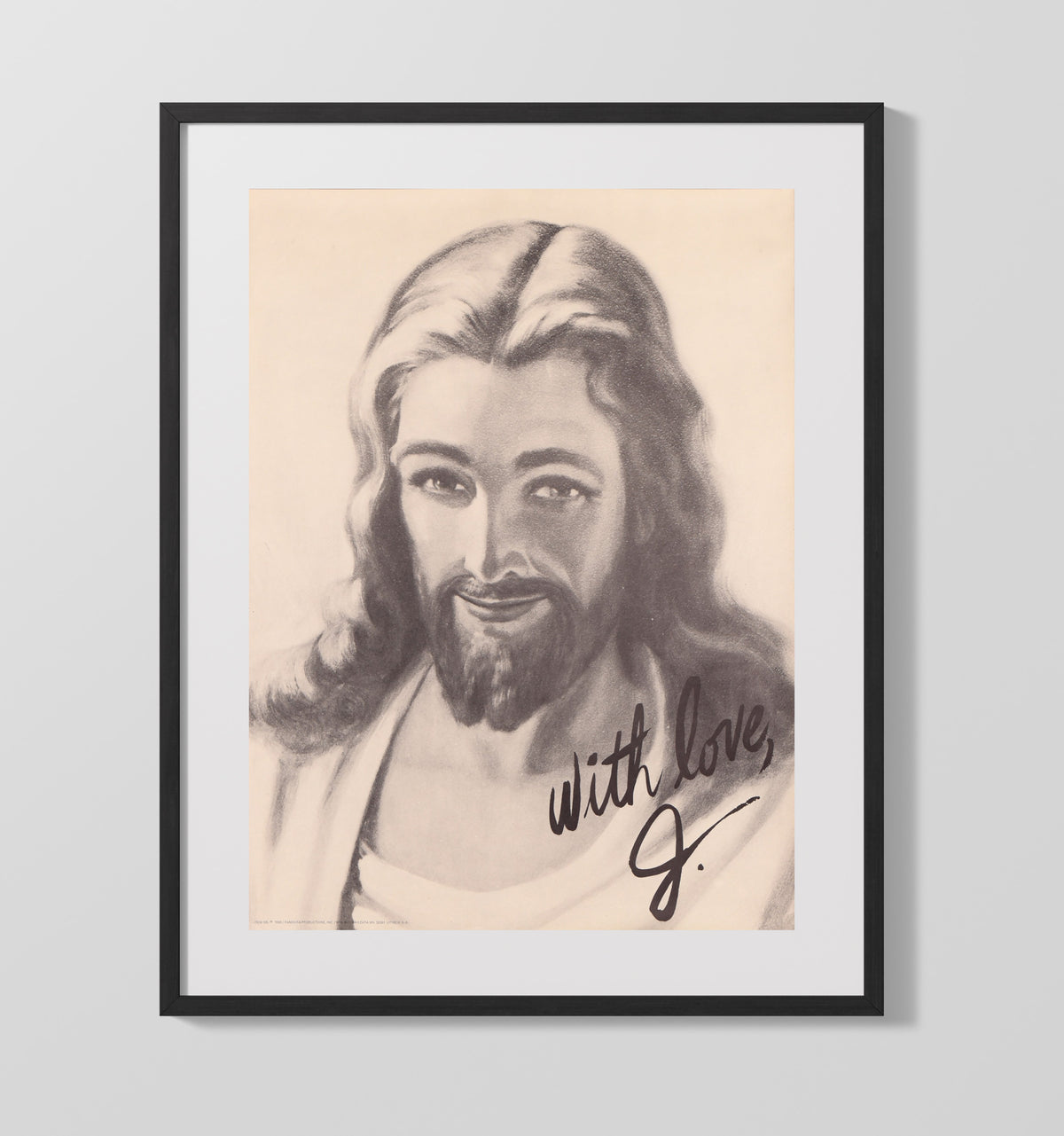 Jesus - Love from J 16x20 Gallery Frame funny wall art