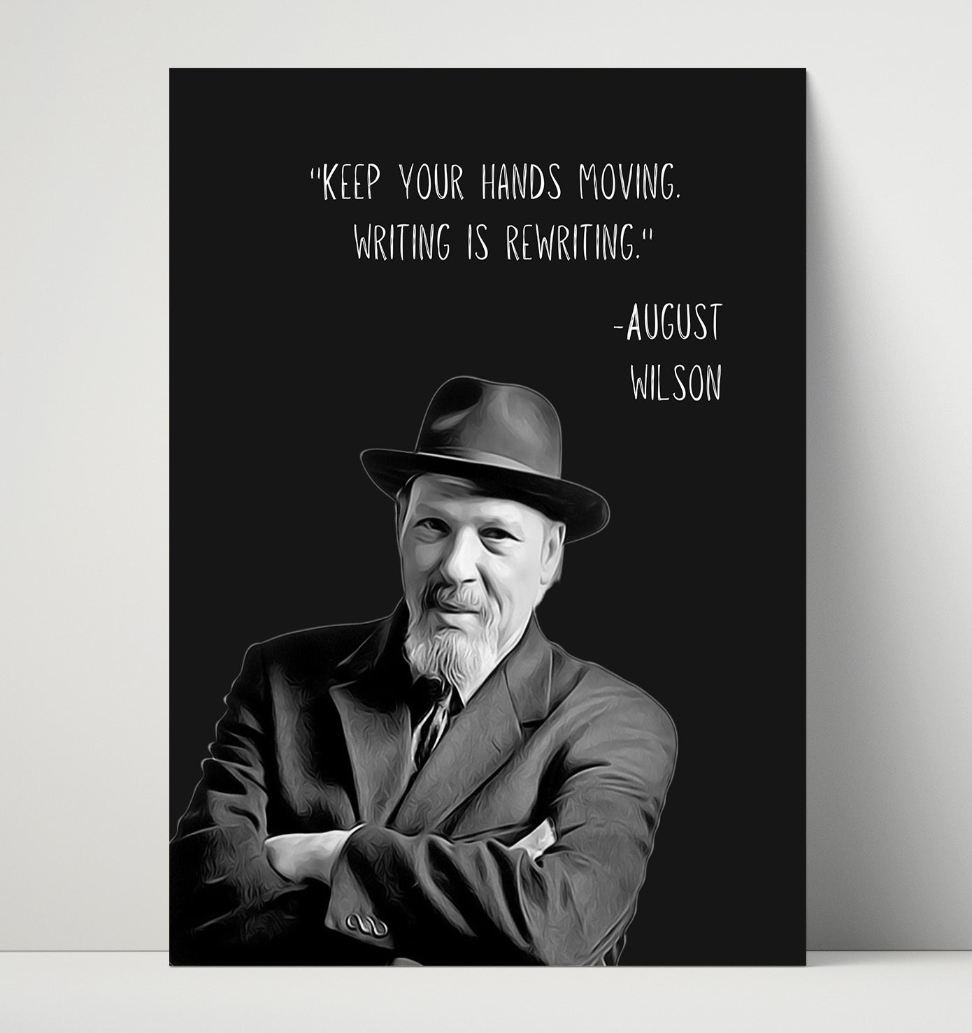 August Wilson Writing Discipline Craft Print 16x20 Unframed Print literary wall art print – Literature Quotes decor