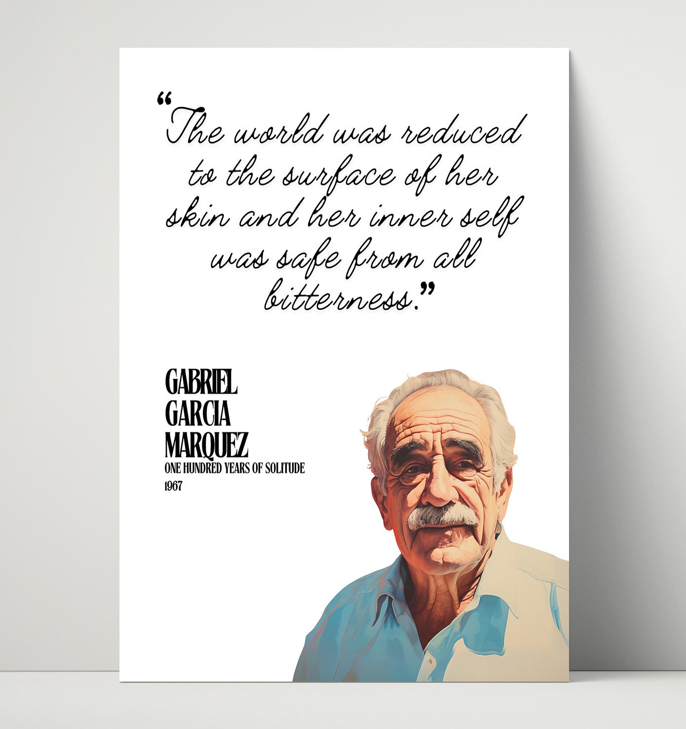 Gabriel Garcia Marquez One Hundred Years Of Solitude Inner Self Reflection Quote 16x20 Unframed Print literary wall art print – Literature Quotes decor