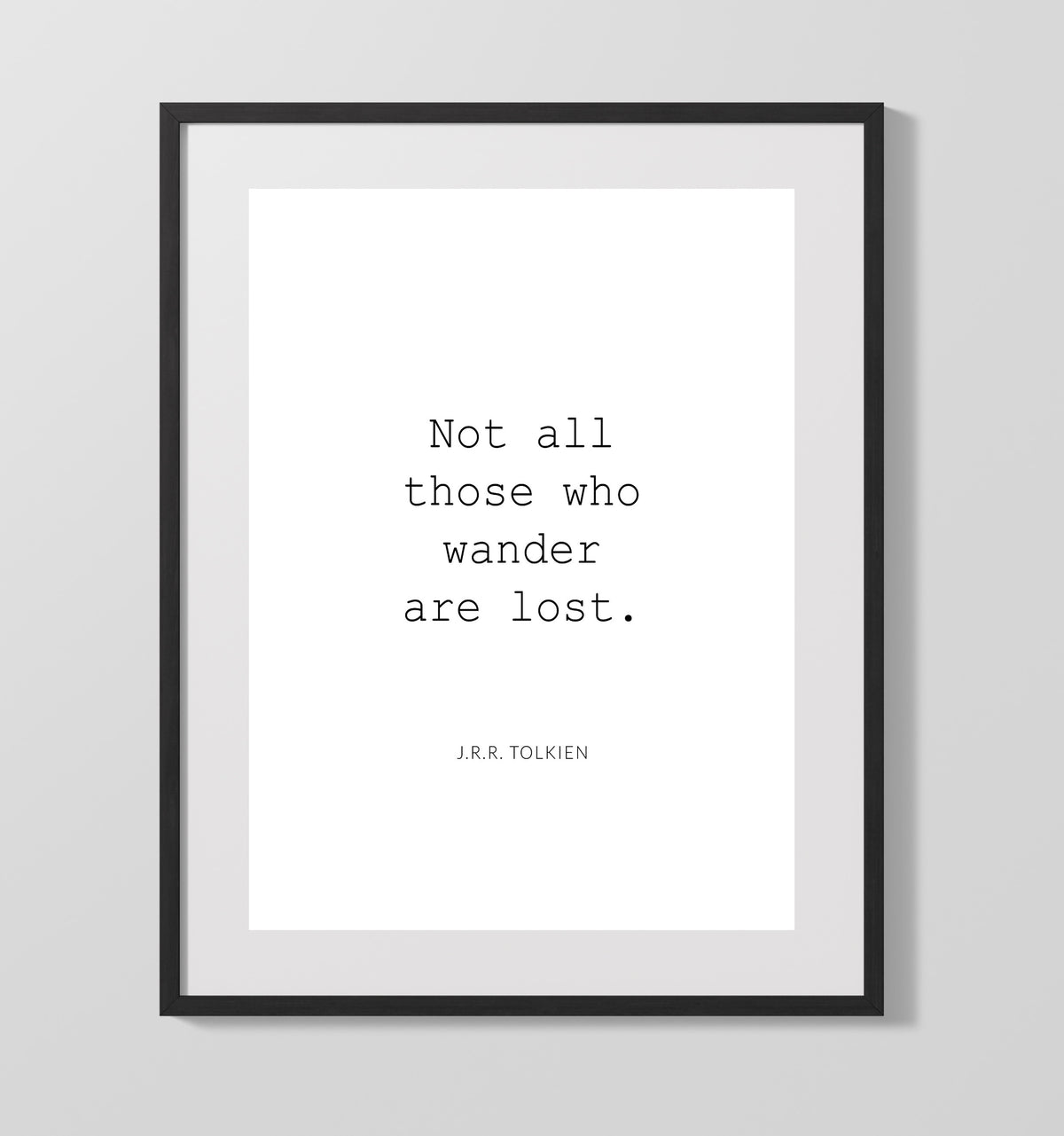 J.R.R. Tolkien - Not All Who Wander Are Lost 16x20 Unframed Print literary quote wall art