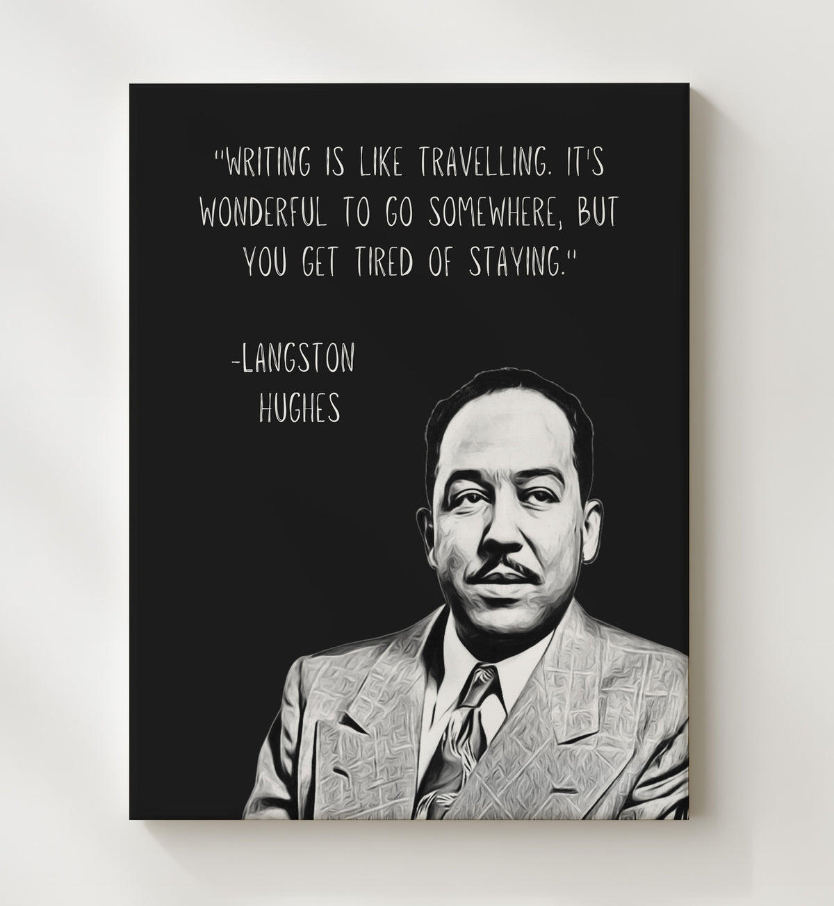 Langston Hughes - The Writing Journey - Quote - 20x24 Canvas