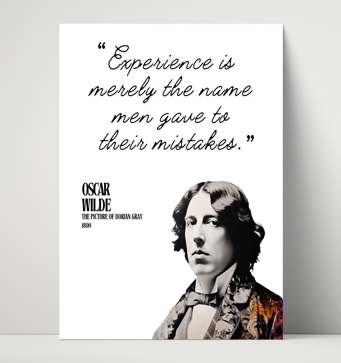 Oscar Wilde The Picture Of Dorian Gray Experience and Mistakes Quote Print 16x20 Unframed Print literary wall art print – Literature Quotes decor