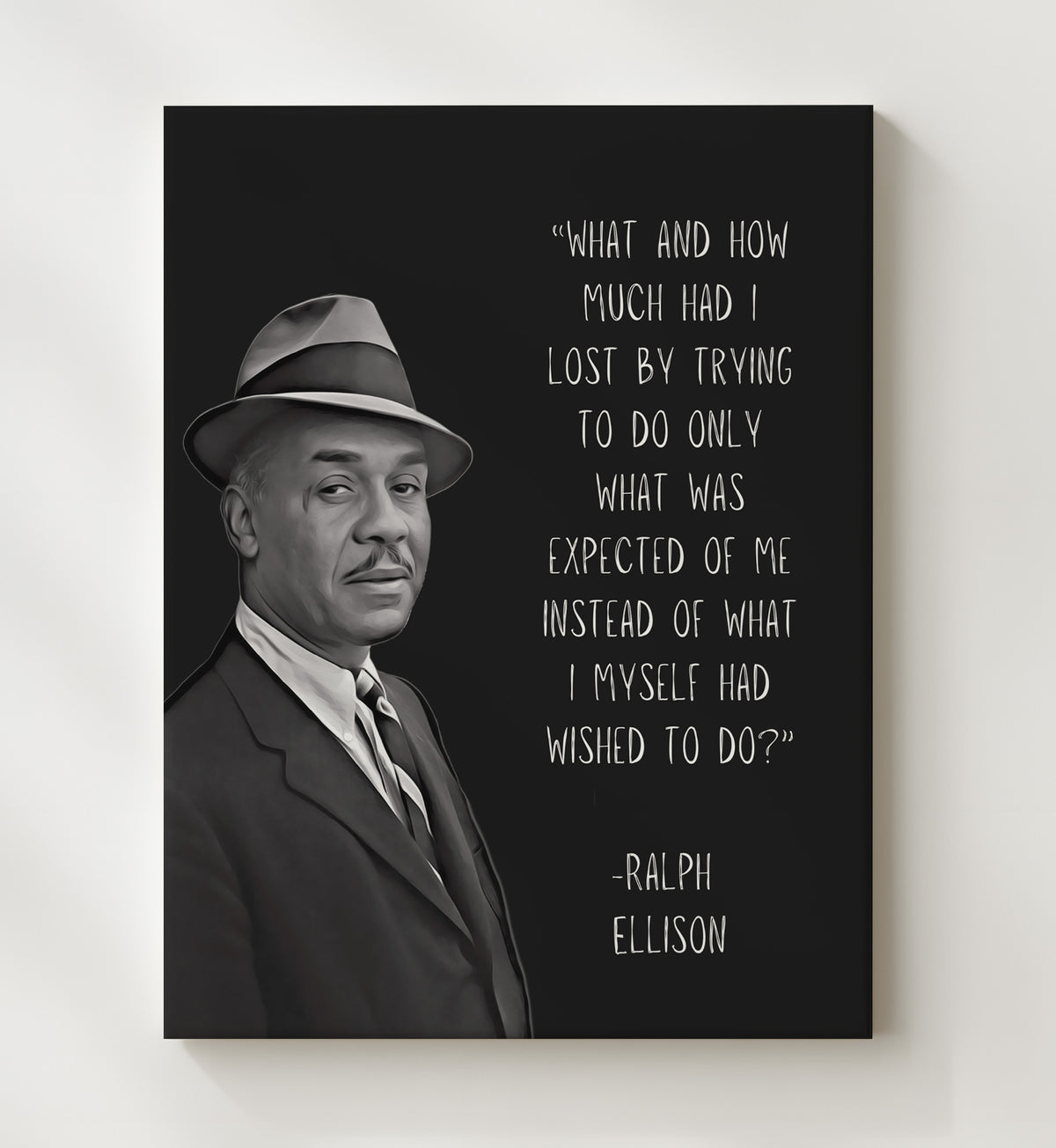 Ralph Ellison - Identity and Expectation - Quote - 20x24 Canvas