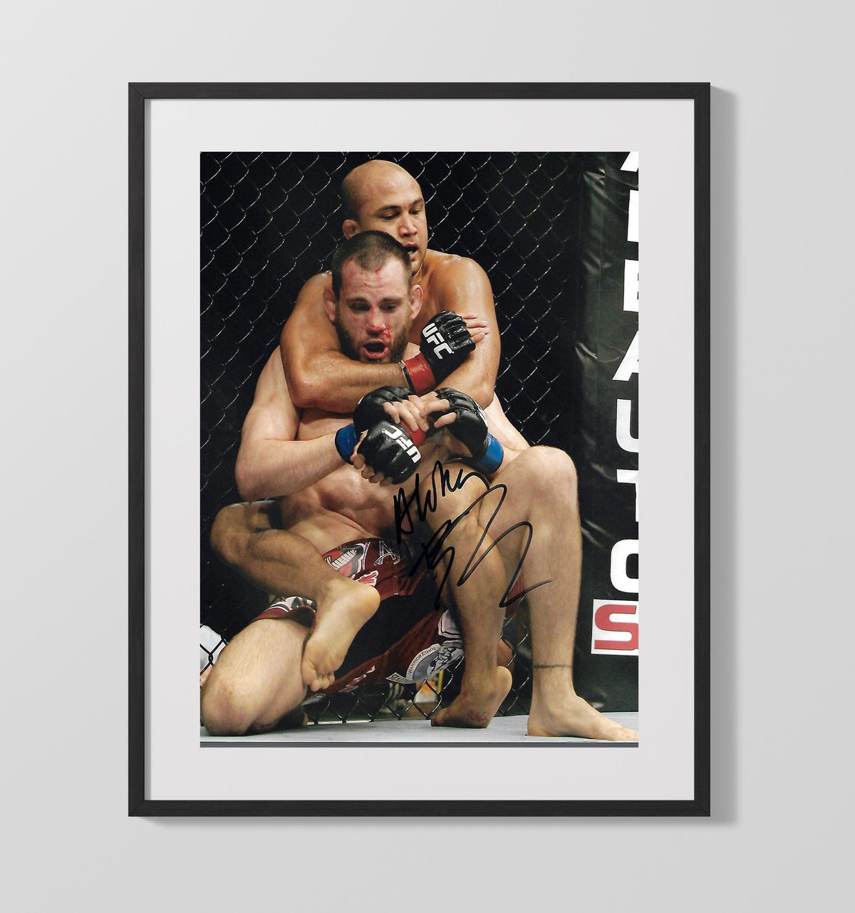 BJ Penn - Rear Choke Submission 16x20 Gallery Frame MMA wall art
