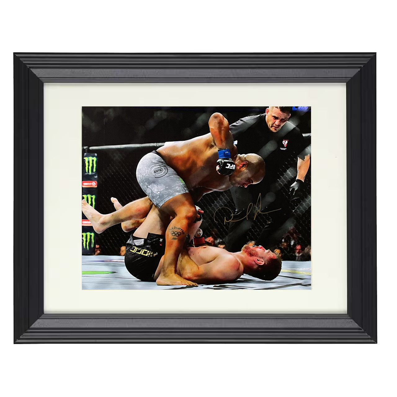 Daniel Cormier – Ground and Pound Finish 8x10 matted black framed MMA wall art