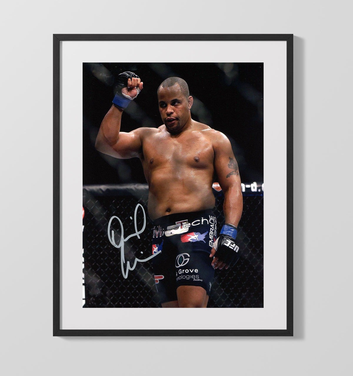 Daniel Cormier - Victory Fist Raise 16x20 Gallery Frame MMA wall art
