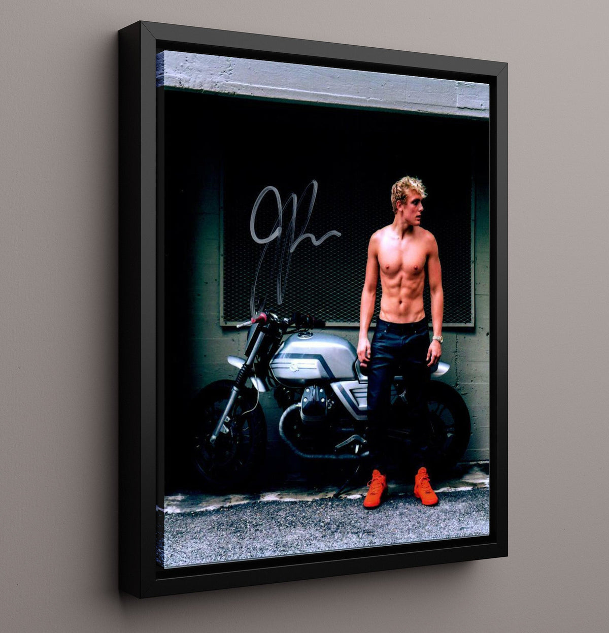 Logan Paul - Motorcycle Style 8x10 Framed Canvas MMA wall art