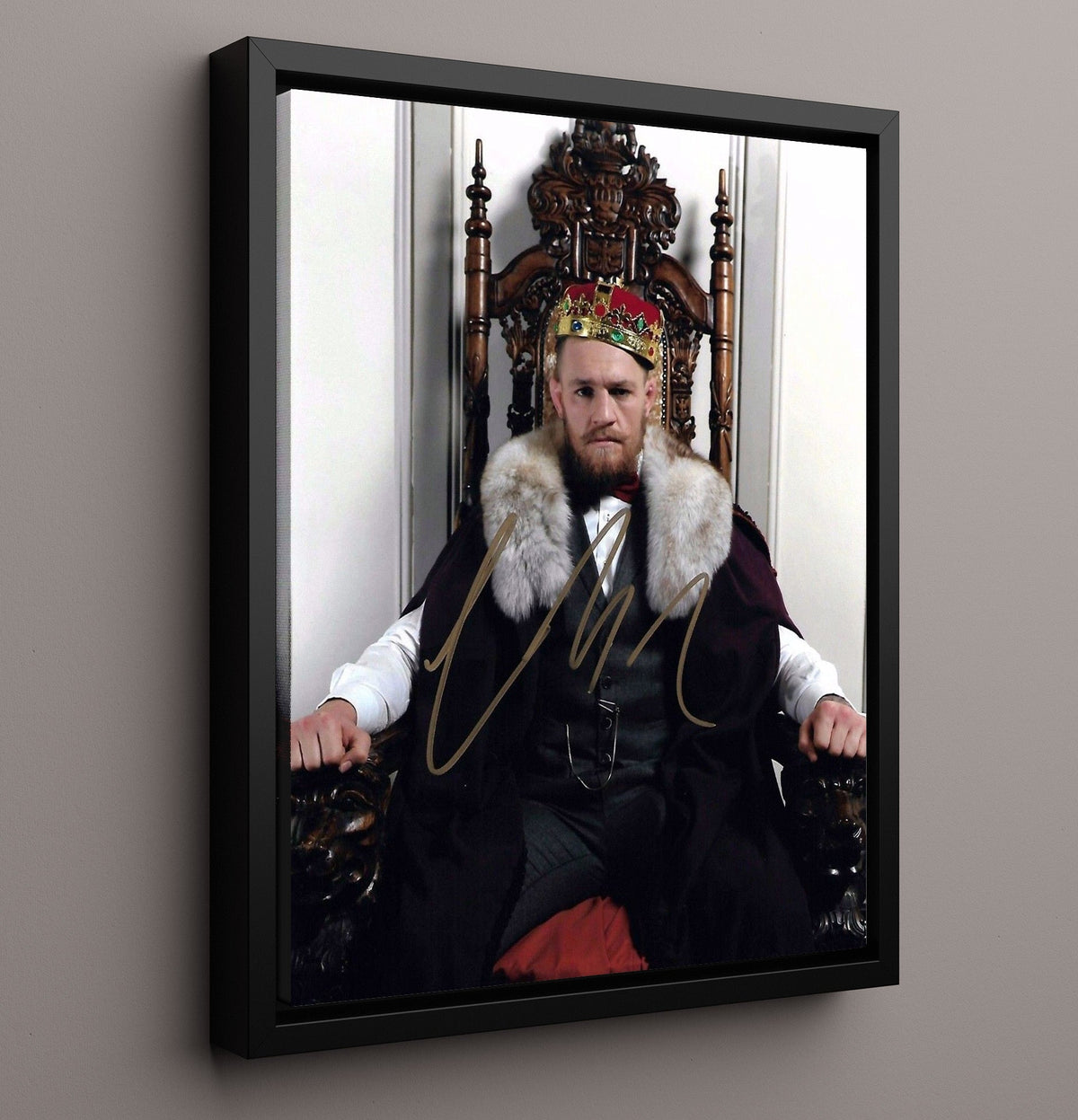 Conor McGregor - Throne King Tribute 8x10 Framed Canvas MMA wall art