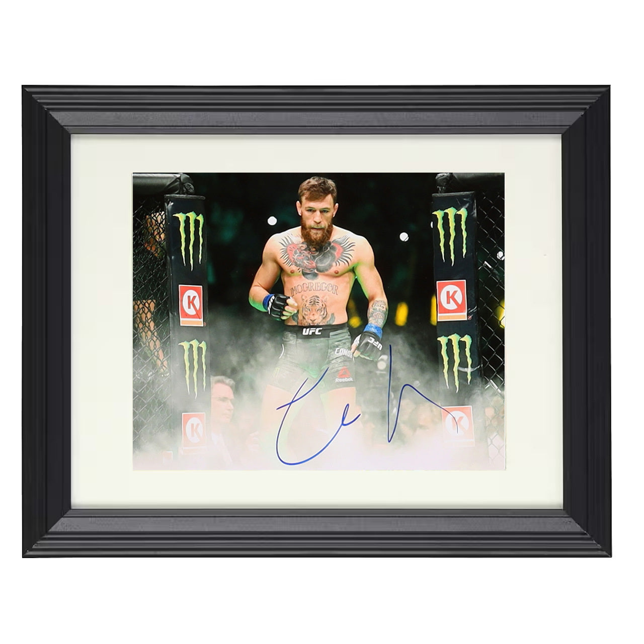 Conor McGregor – Walkout Through Smoke 8x10 matted black framed MMA wall art