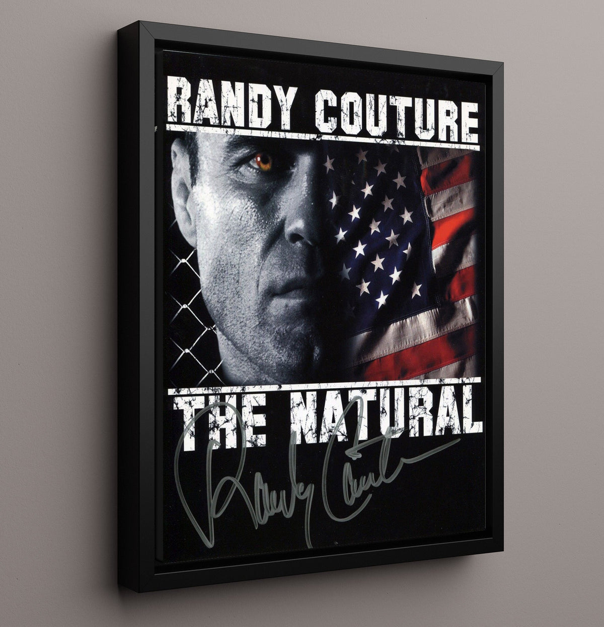 Randy Couture - The Natural Fighter Poster Tribute 8x10 Framed Canvas MMA wall art