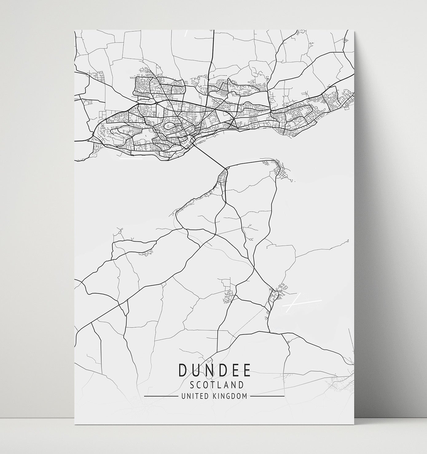 City Map Print - Dundee - Scotland UK City Map 16x20 Unframed Print city map wall art print – UK City Map decor
