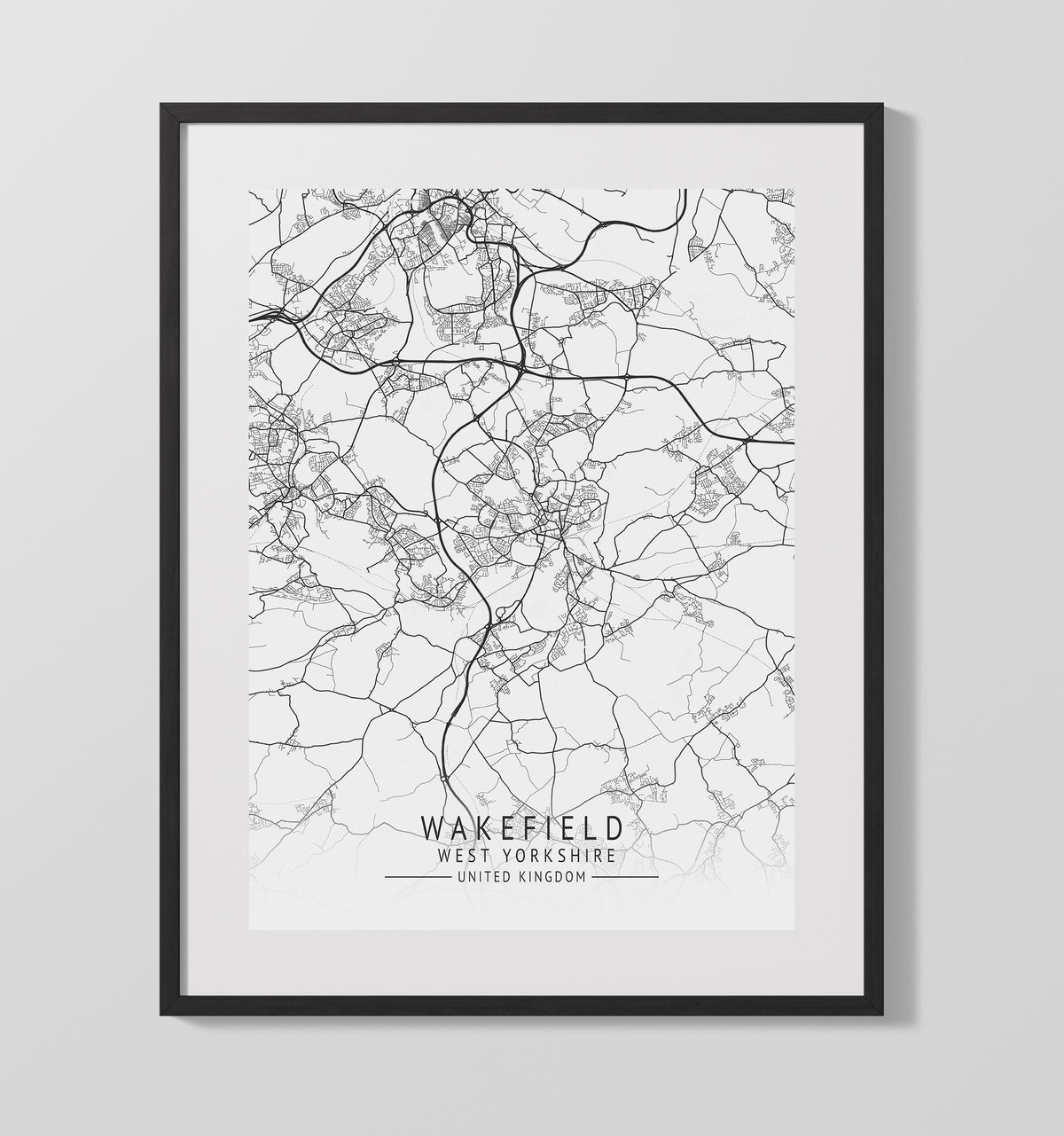 Uckfield East Sussex UK city map print 16x20 Unframed Print