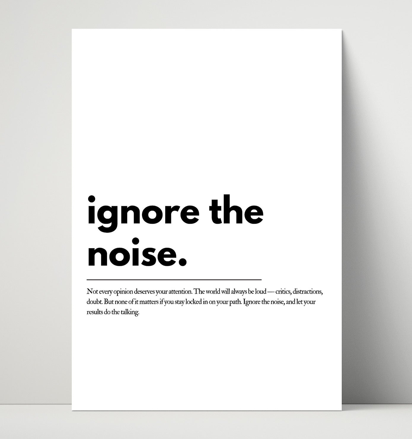 Ignore the Noise Vintage Wall Art 16x20 Unframed Print motivational quote wall art print – Inspirational Quote Wall Art decor