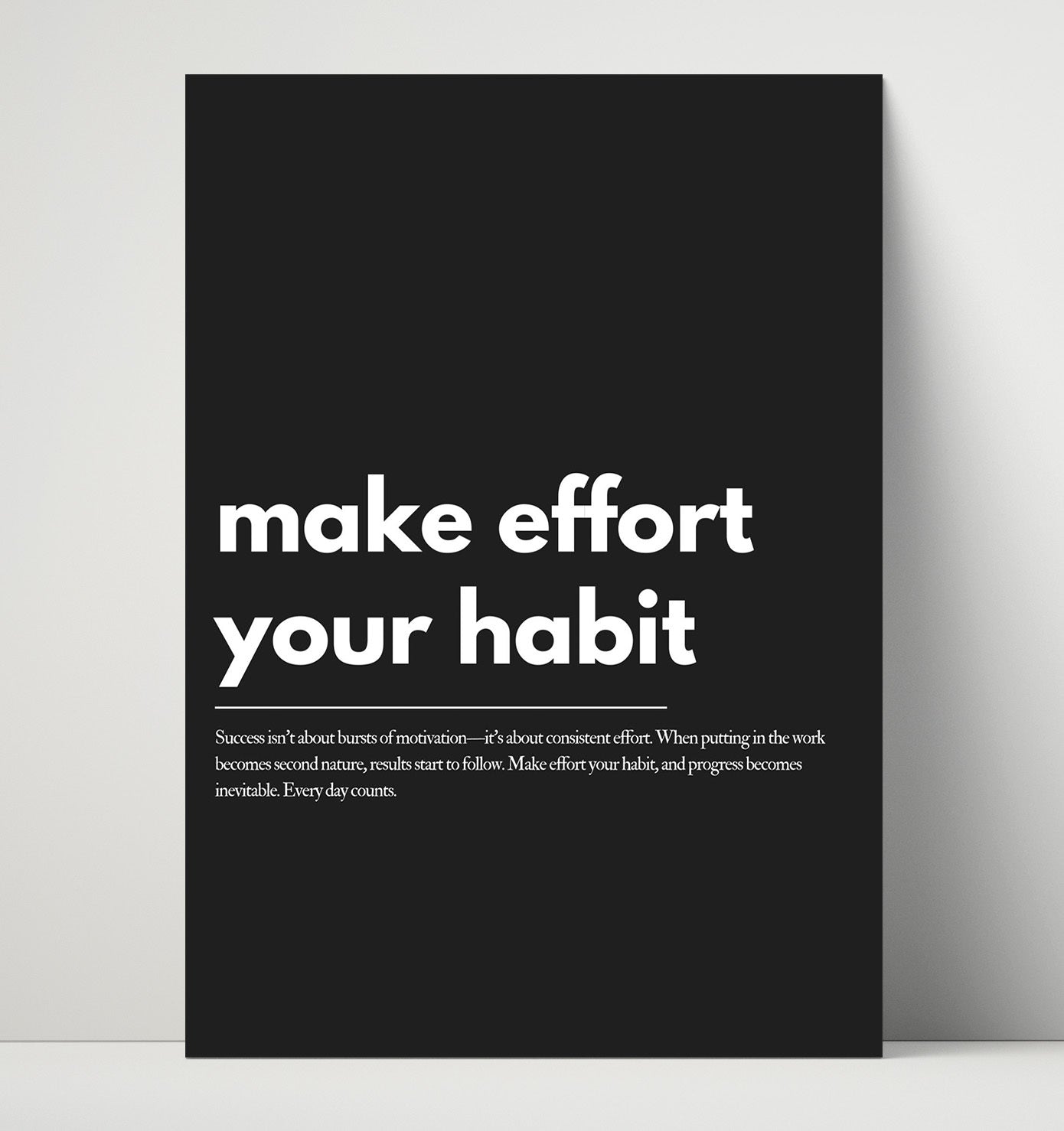 Make Effort Your Habit Vintage Wall Art 16x20 Unframed Print motivational quote wall art print – Inspirational Quote Wall Art decor