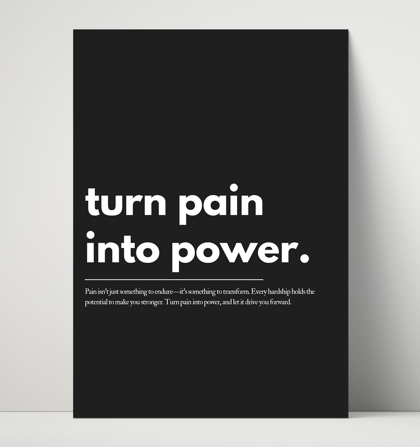 Turn Pain Into Power Vintage Wall Art 16x20 Unframed Print motivational quote wall art print – Inspirational Quote Wall Art decor