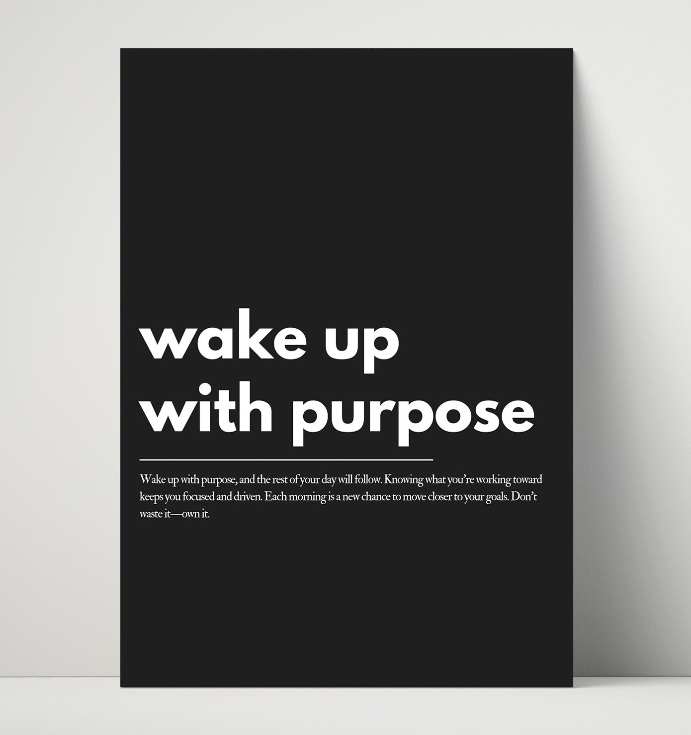 Wake Up with Purpose Vintage Wall Art 16x20 Unframed Print motivational quote wall art print – Inspirational Quote Wall Art decor