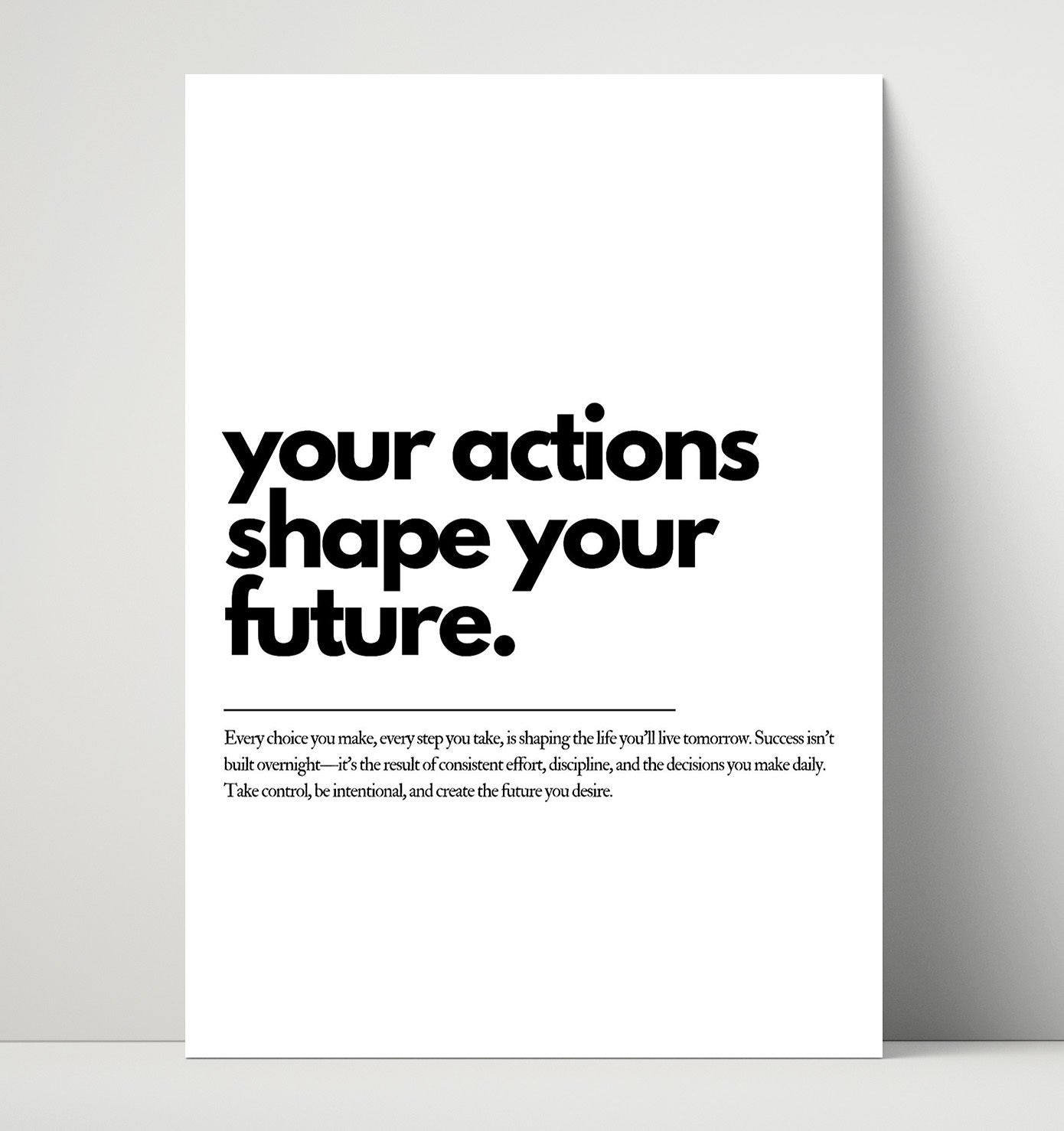 Your Actions Shape Your Future Vintage Wall Art 16x20 Unframed Print motivational quote wall art print – Inspirational Quote Wall Art decor