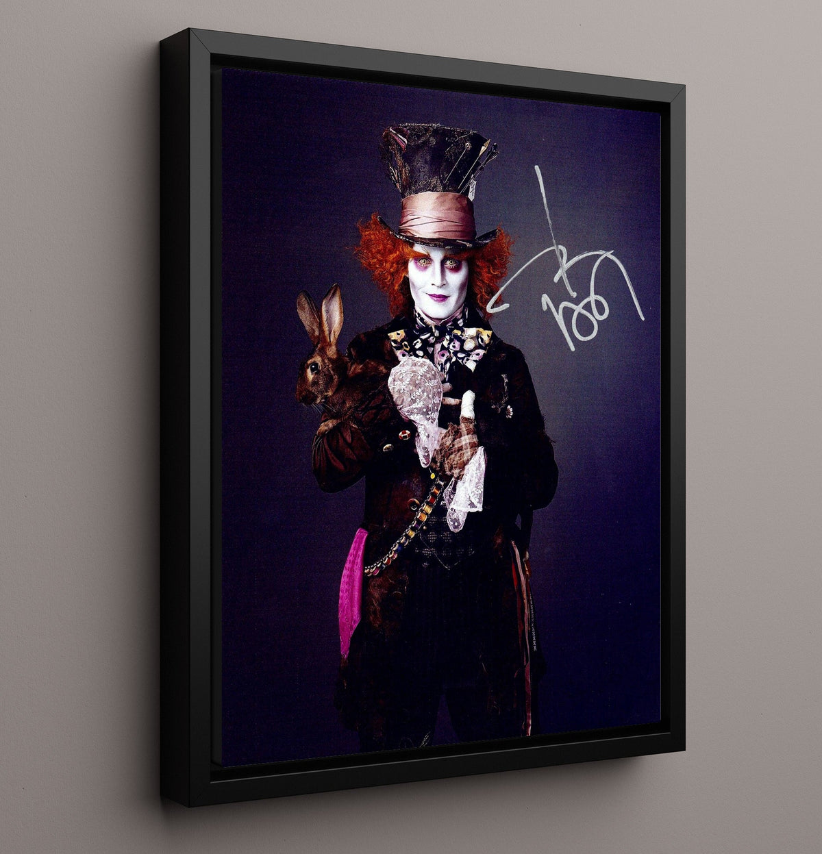 Alice in Wonderland - Johnny Depp - Mad Hatter - Eccentric Wonderland Magic movie wall art 16x20 Gallery Frame