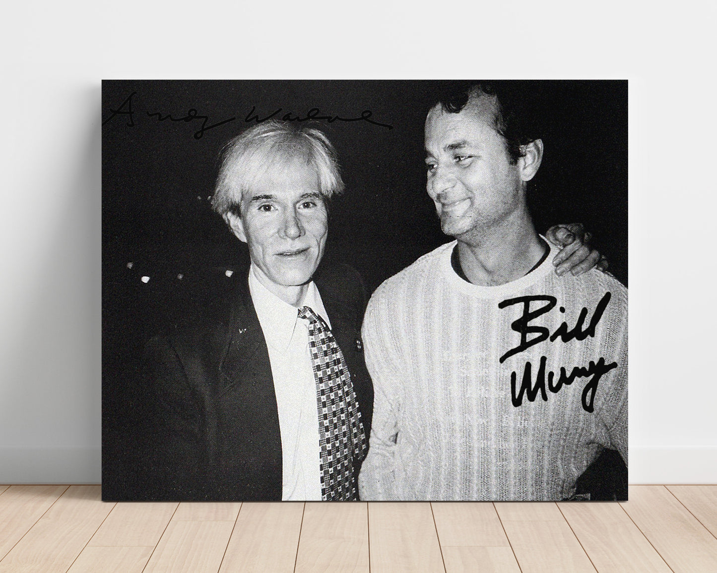 Andy Warhol and Bill Murray - Photograph - Pop Art Meets Comedy movie wall art 16x20 Unframed Print