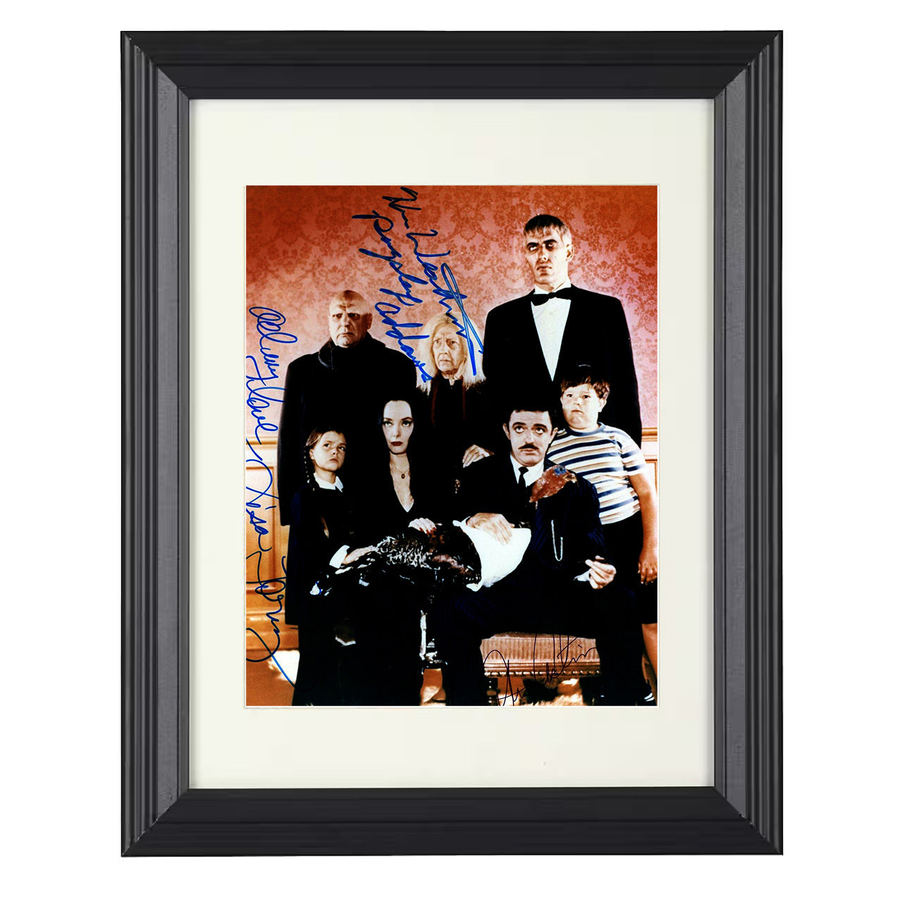 Anjelica Huston Christina Ricci – Family Cast Image – 8x10 black beveled framed movie wall art