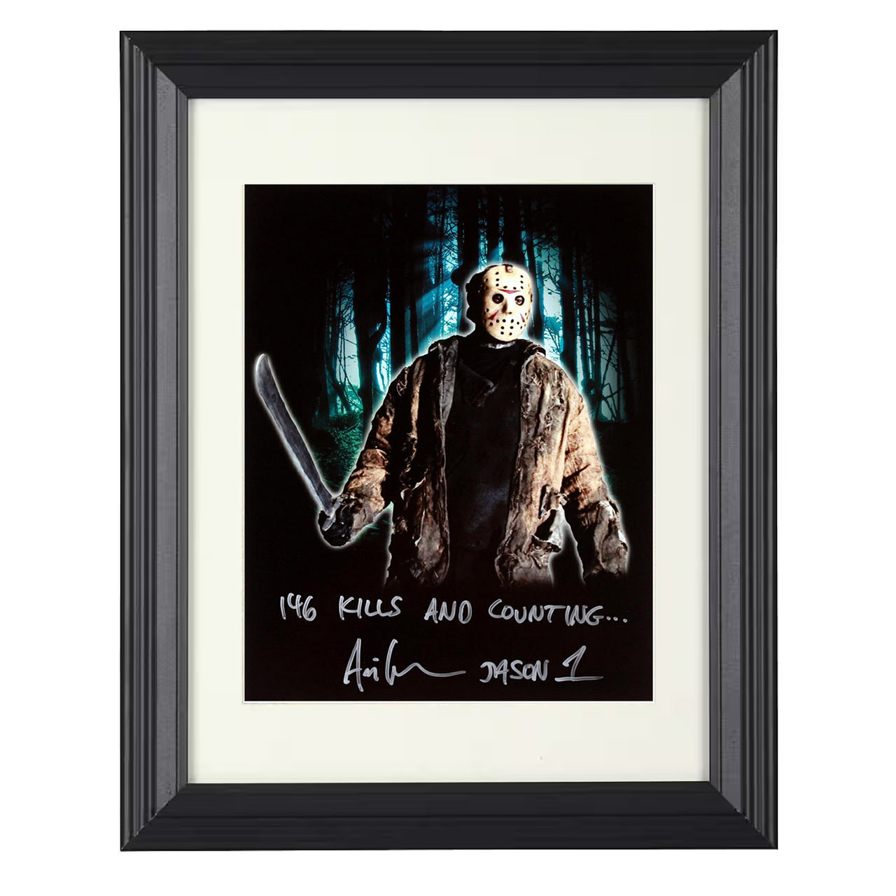 Ari Lehman – Jason Lives Image – 8x10 black beveled framed movie wall art