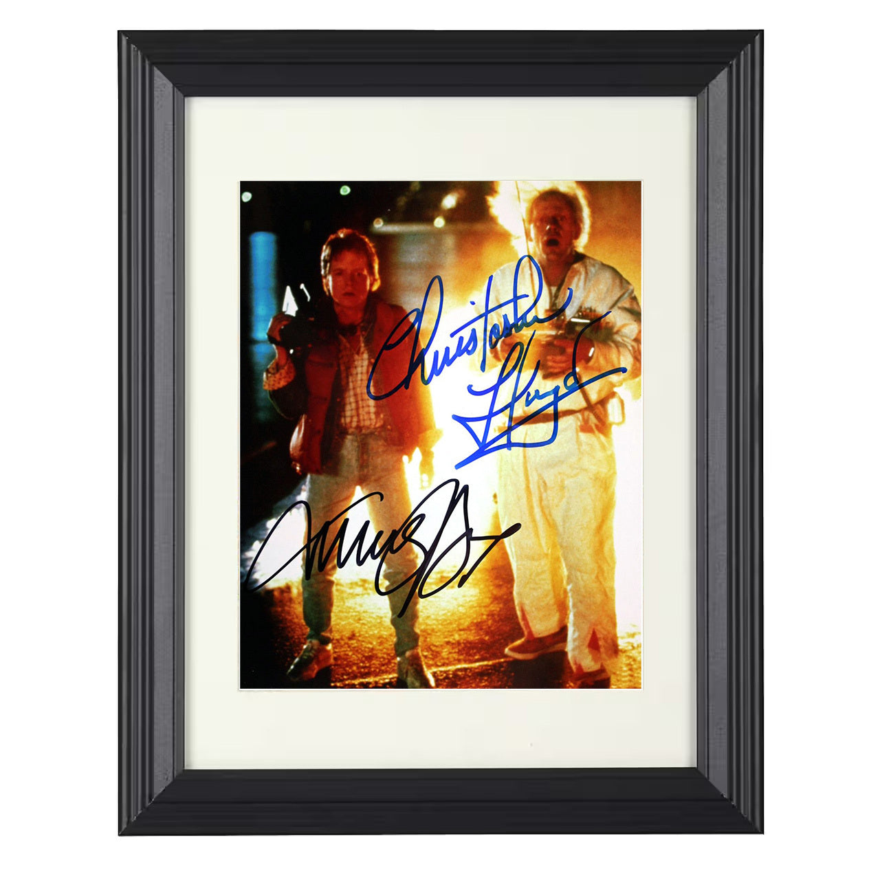 Back to the Future – Great Scott Image – 8x10 black beveled framed movie wall art