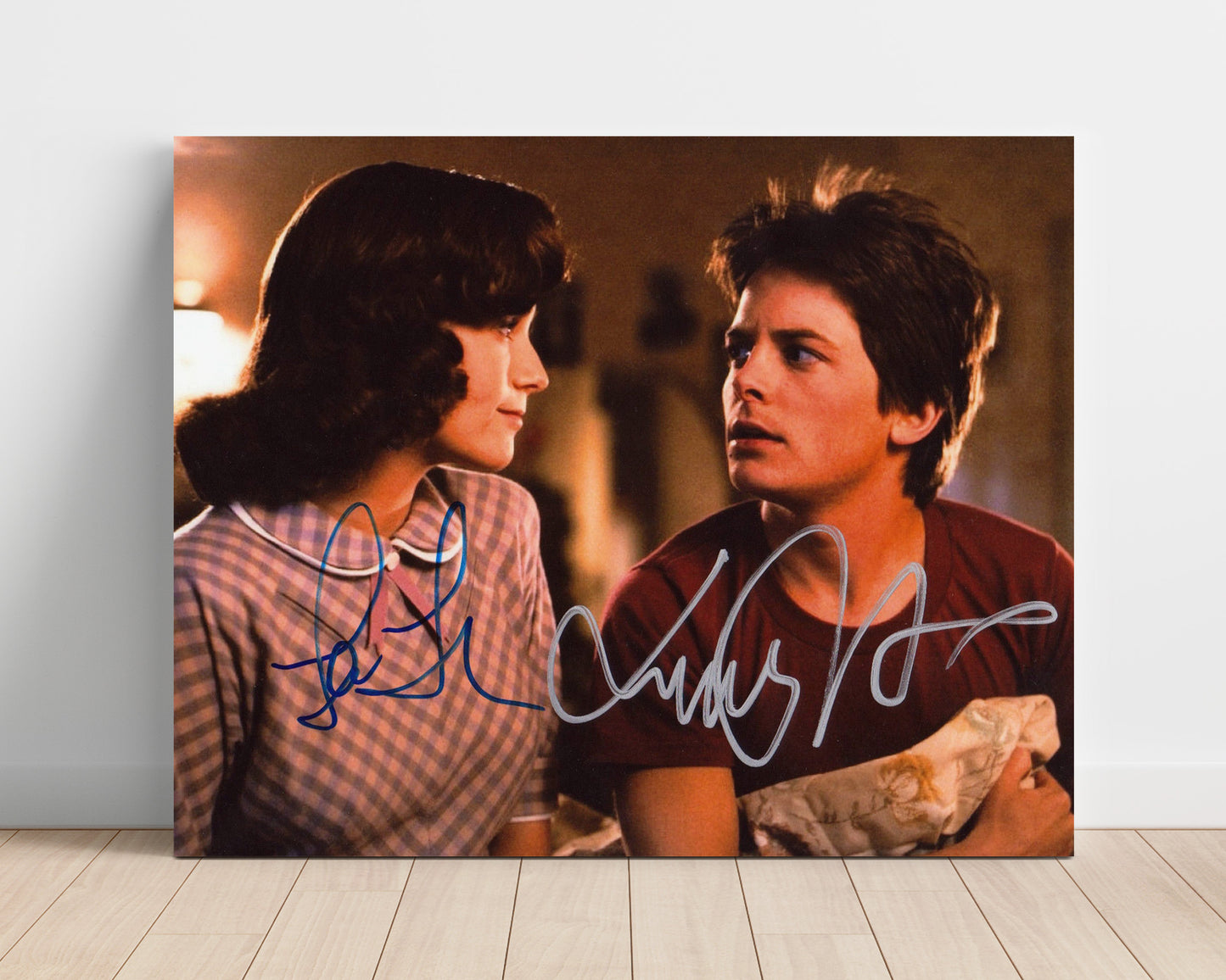 Back to the Future - Michael J Fox - Marty McFly - Lea Thompson - Lorraine Baines - Bedroom scene Vintage Movie Wall Art - 16x20 Unframed Print movie decor