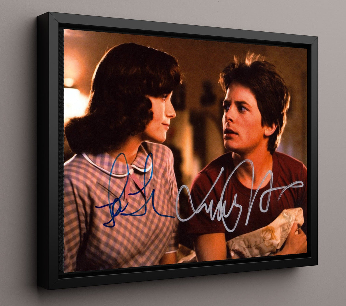 Back to the Future - Michael J. Fox - Marty McFly - Lea Thompson - Lorraine Baines - Bedroom scene movie wall art 16x20 Gallery Frame