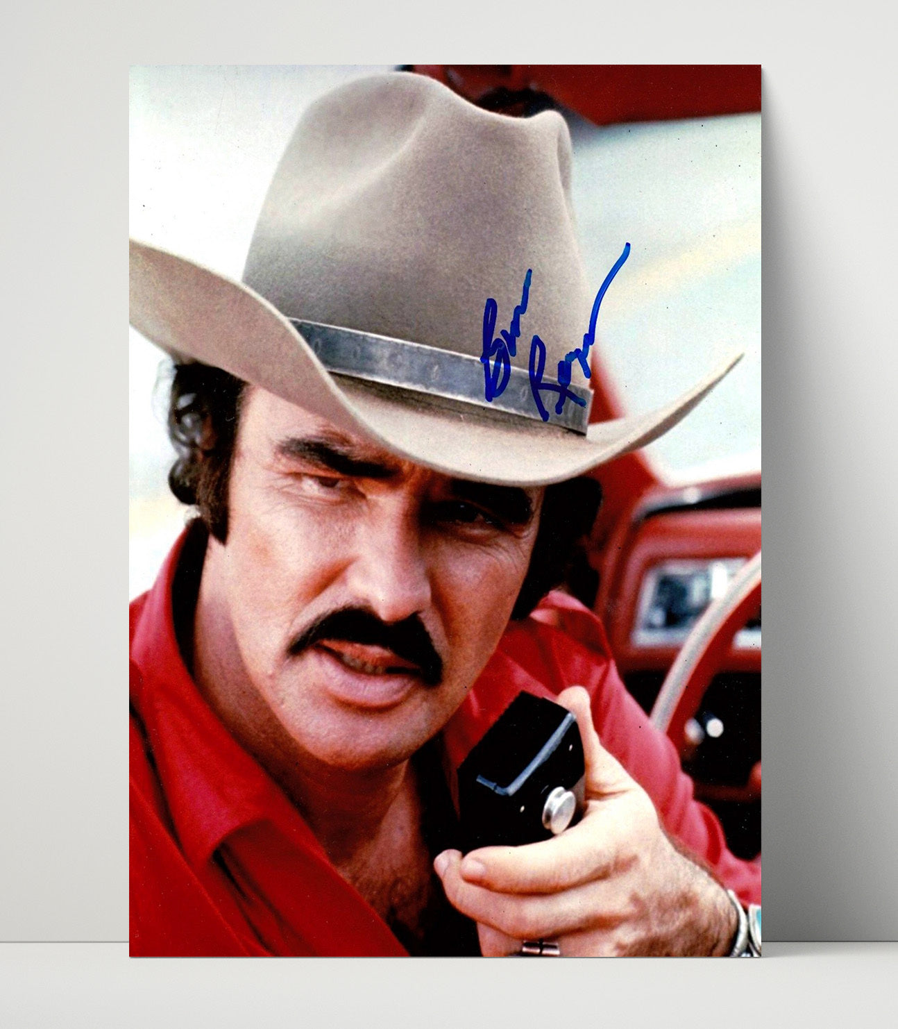 Burt Reynolds - Smokey and the Bandit Bo Darville Bandit Cowboy Hat with Radio movie wall art 16x20 Unframed Print