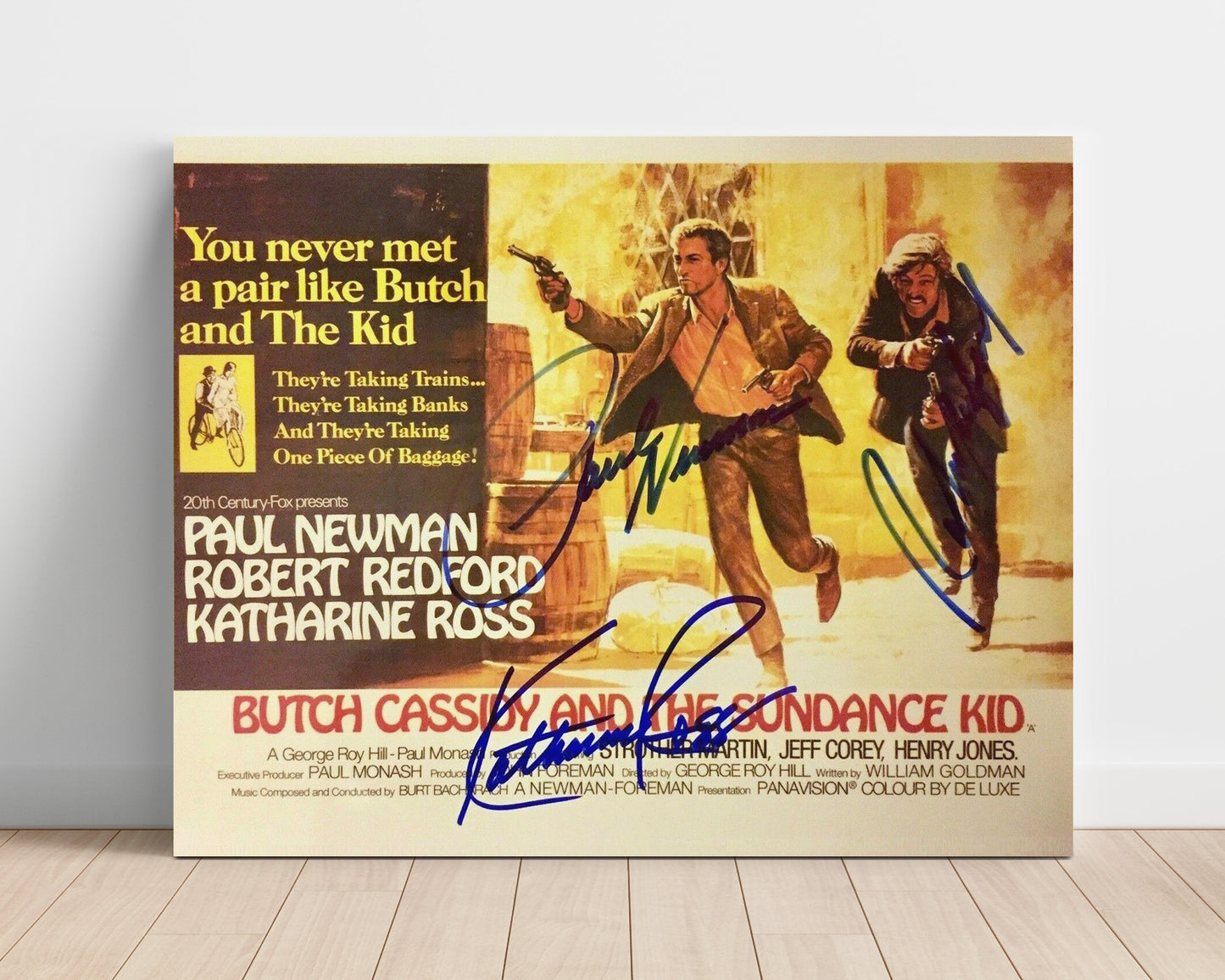 Butch Cassidy and the Sundance Kid - Paul Newman - Butch Cassidy - Dual gun charge movie wall art 16x20 Unframed Print