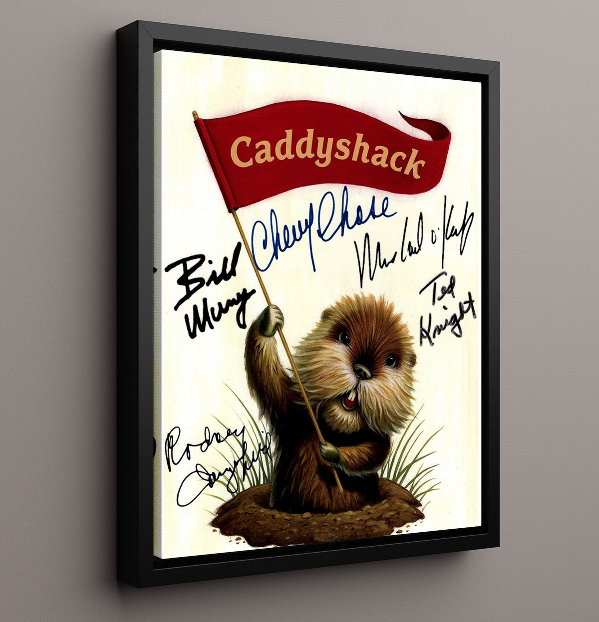 Caddyshack Cast - Golf Clubhouse Gopher Chaos Comedy Poster movie wall art 16x20 Gallery Frame