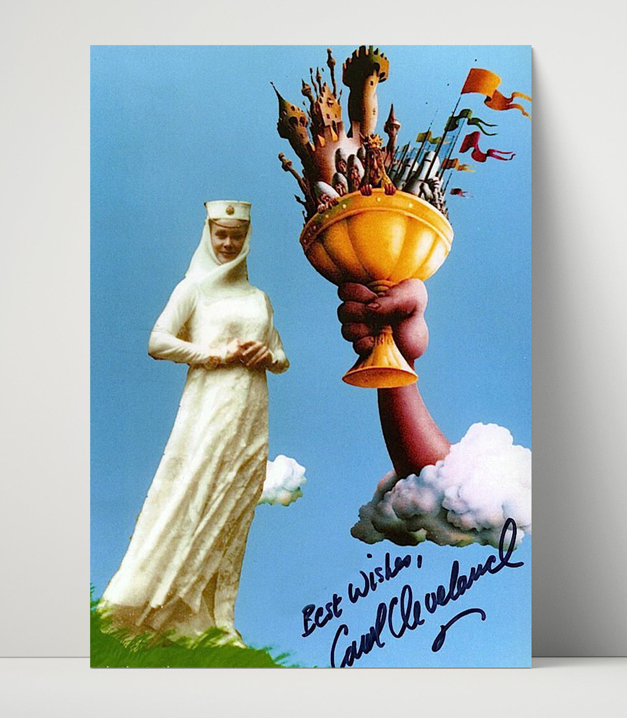 Carol Cleveland - Monty Python Surreal Fantasy Cup and Castle Illustration movie wall art 16x20 Unframed Print