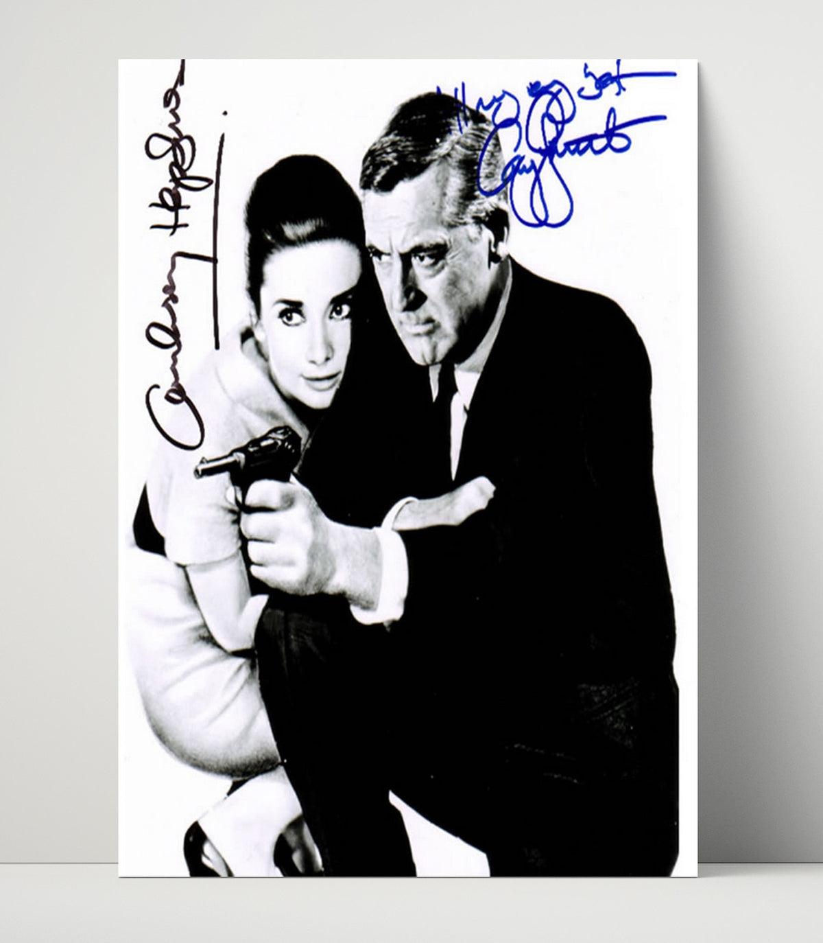 Cary Grant and Audrey Hepburn - Charade Peter Joshua and Regina Lampert Suspense Duo movie wall art 16x20 Unframed Print