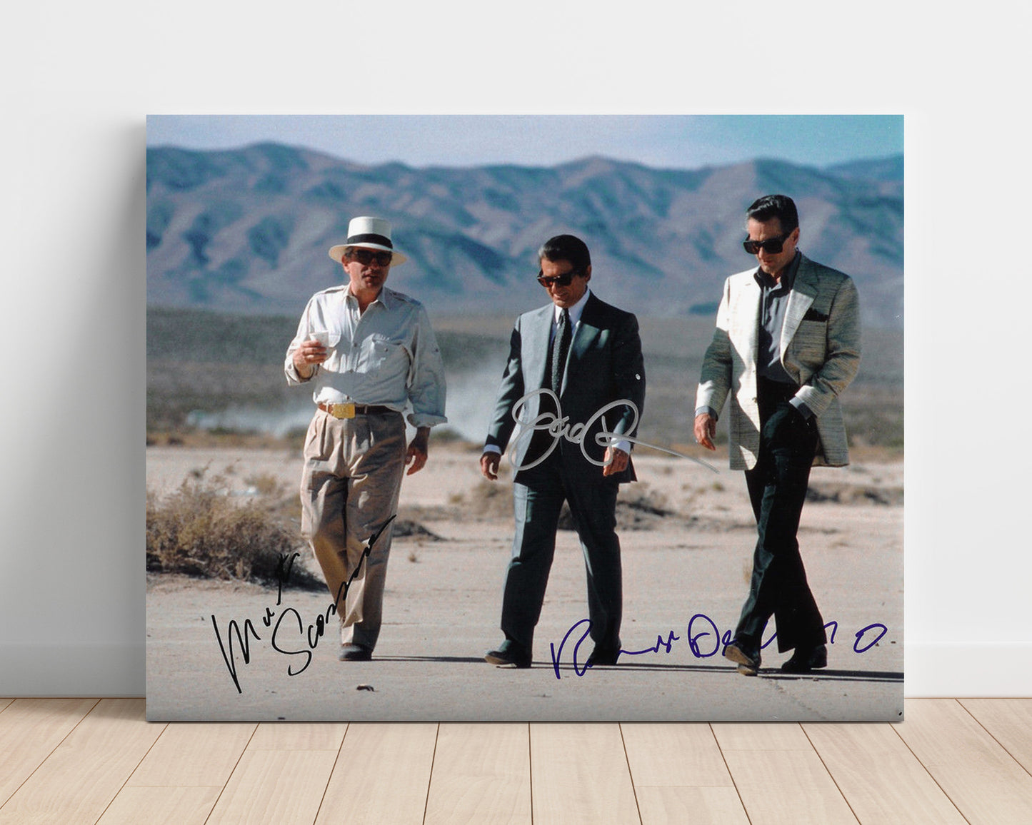 Casino - Robert De Niro - Sam Rothstein - and Joe Pesci - Nicky Santoro - and Frank Vincent - Frank Marino - Desert Walk Scene movie wall art 16x20 Unframed Print