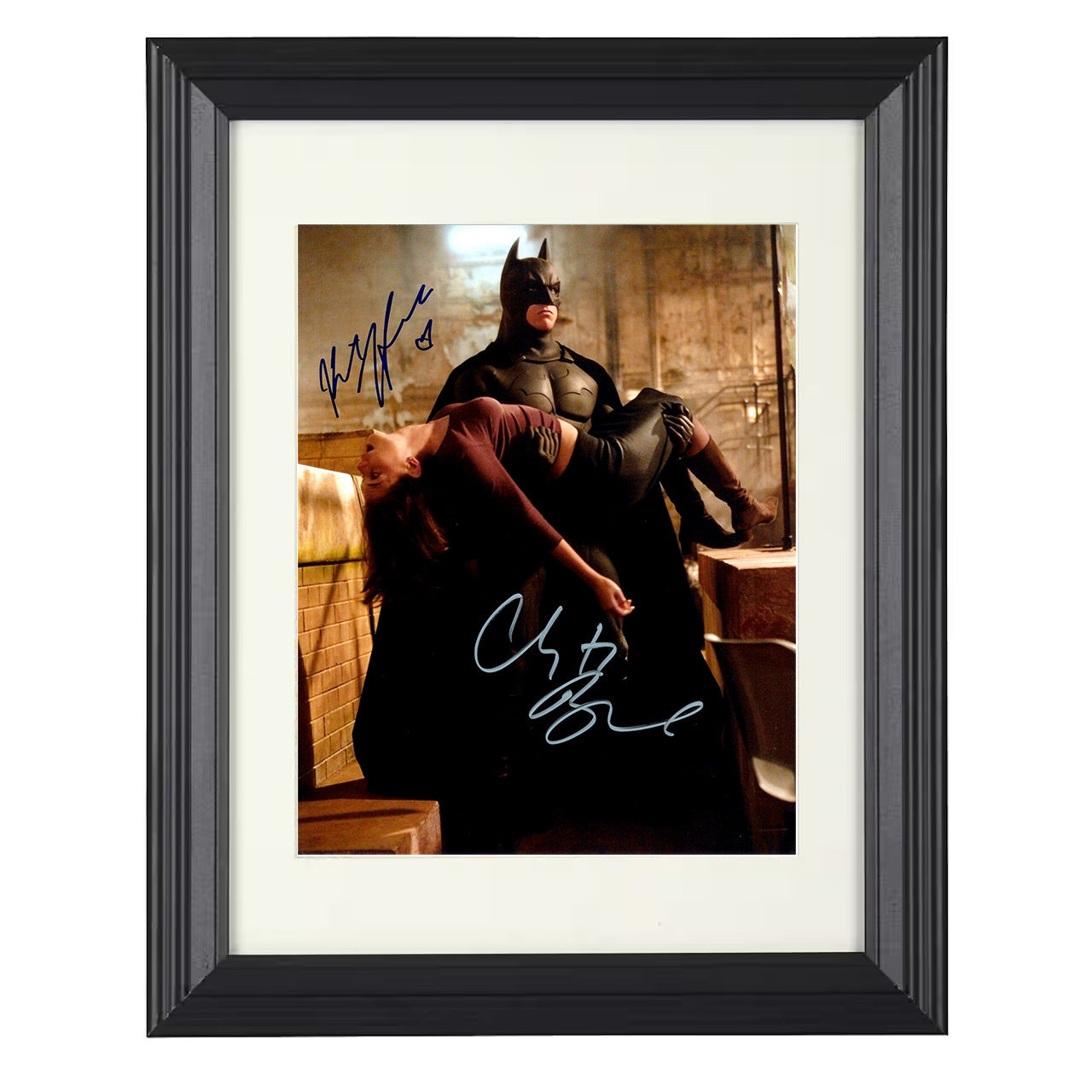 Christian Bale and Katie Holmes – Rachel Dawes – 8x10 black beveled framed movie wall art