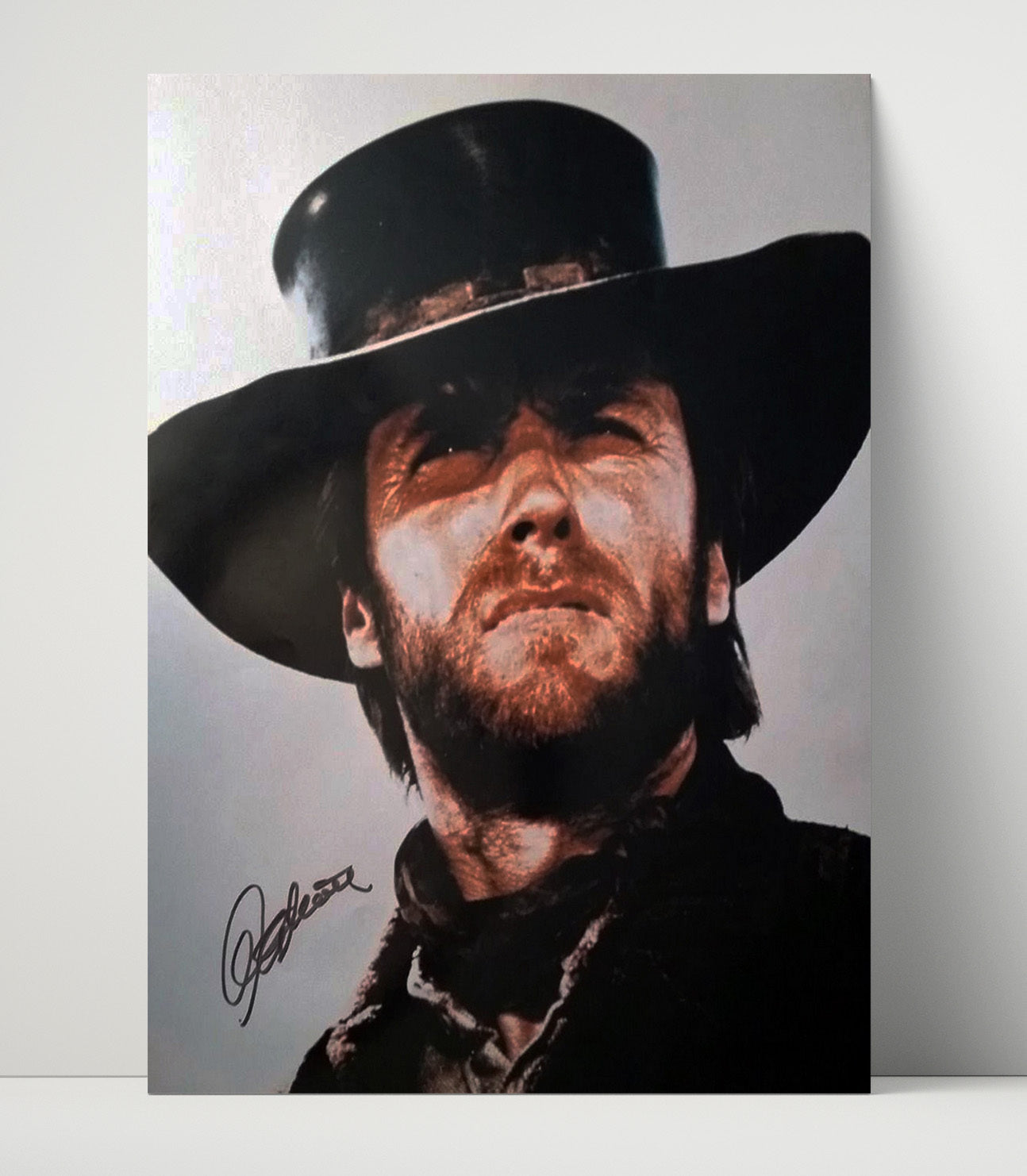 Clint Eastwood - Weathered Western Close-Up Under Black Hat Vintage Movie Wall Art - 16x20 Unframed Print movie decor
