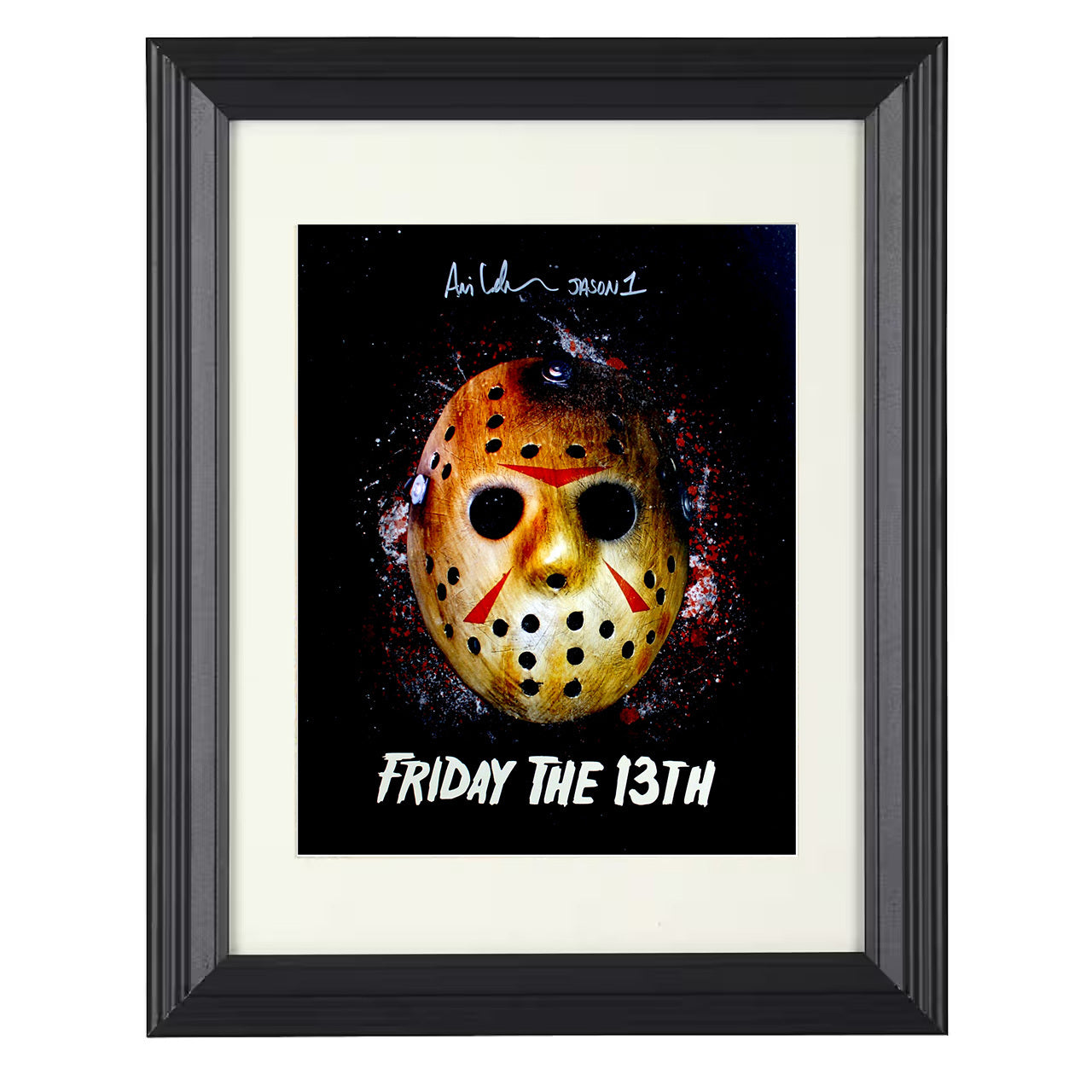 Friday the 13th – Jason Unmasked Image – 8x10 black beveled framed movie wall art