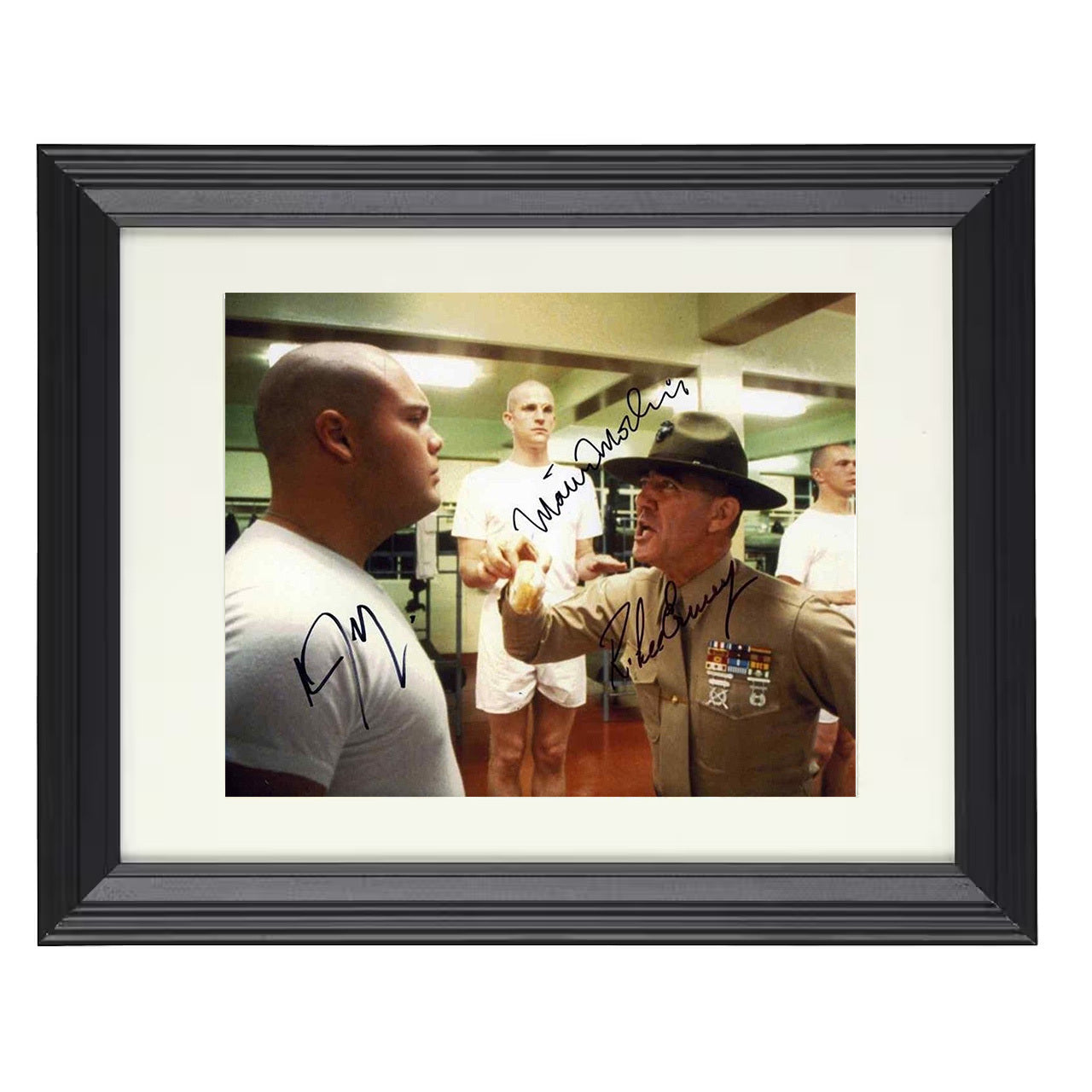 Full Metal Jacket – R. Lee Donut Inspection Image – 8x10 black beveled framed movie wall art