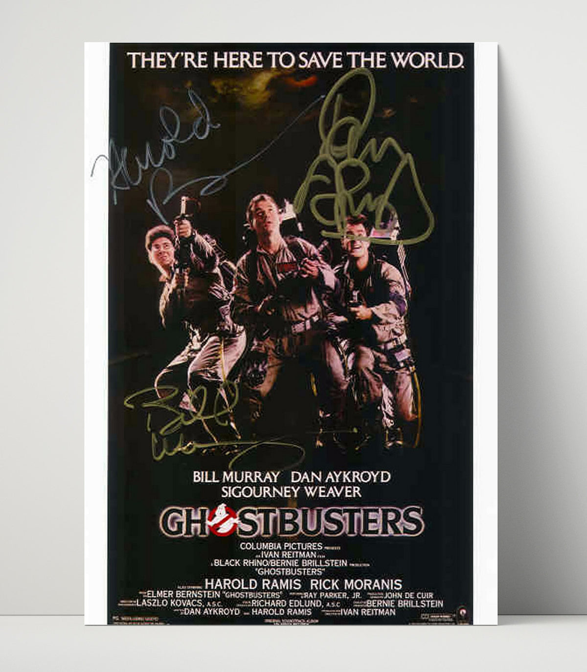 Ghostbusters - Bill Murray Dan Aykroyd and Harold Ramis Ghost-Hunting Charge movie wall art 16x20 Unframed Print